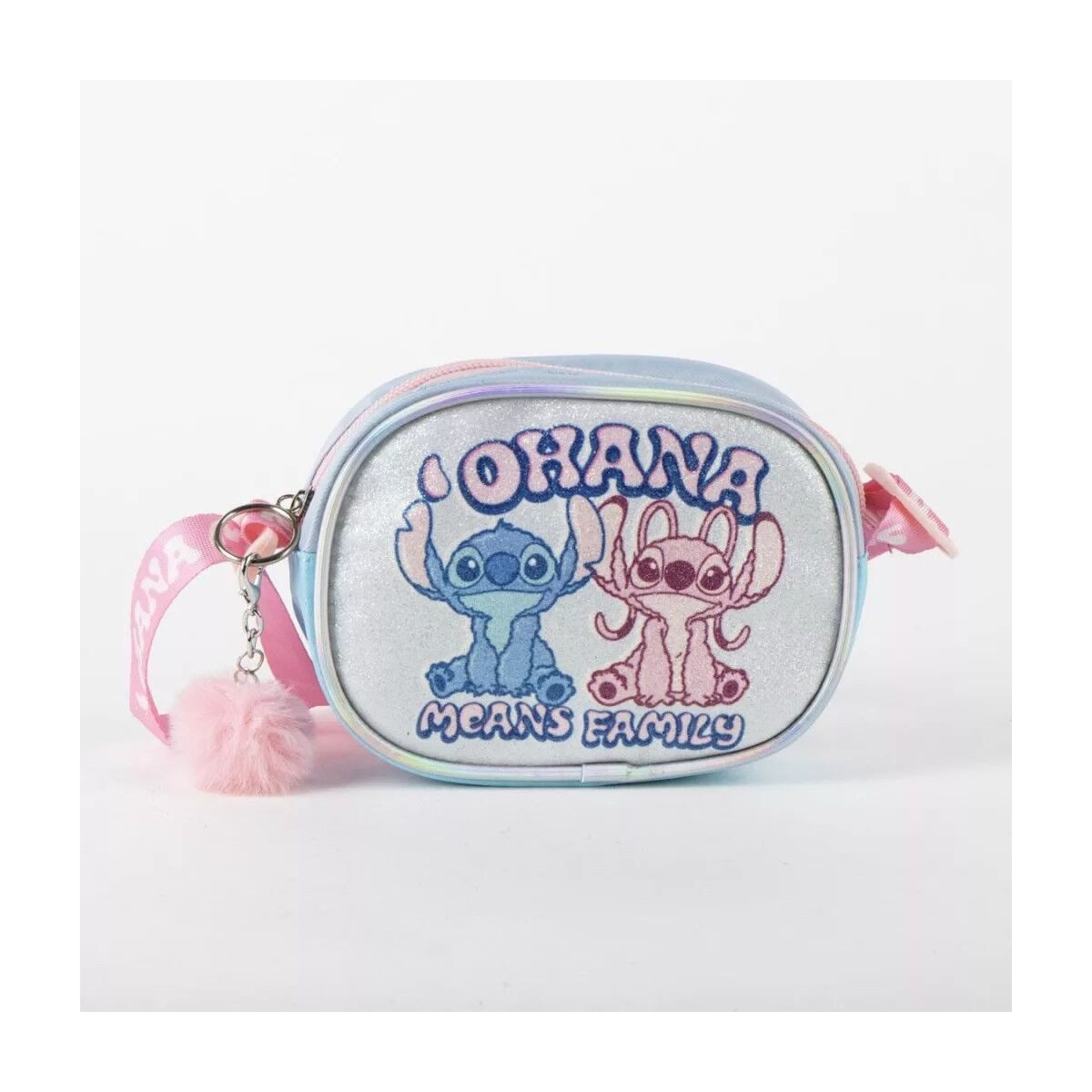 Disney Umhängetasche Disney Lilo und Stitch Ohana glitzer Schultertasche