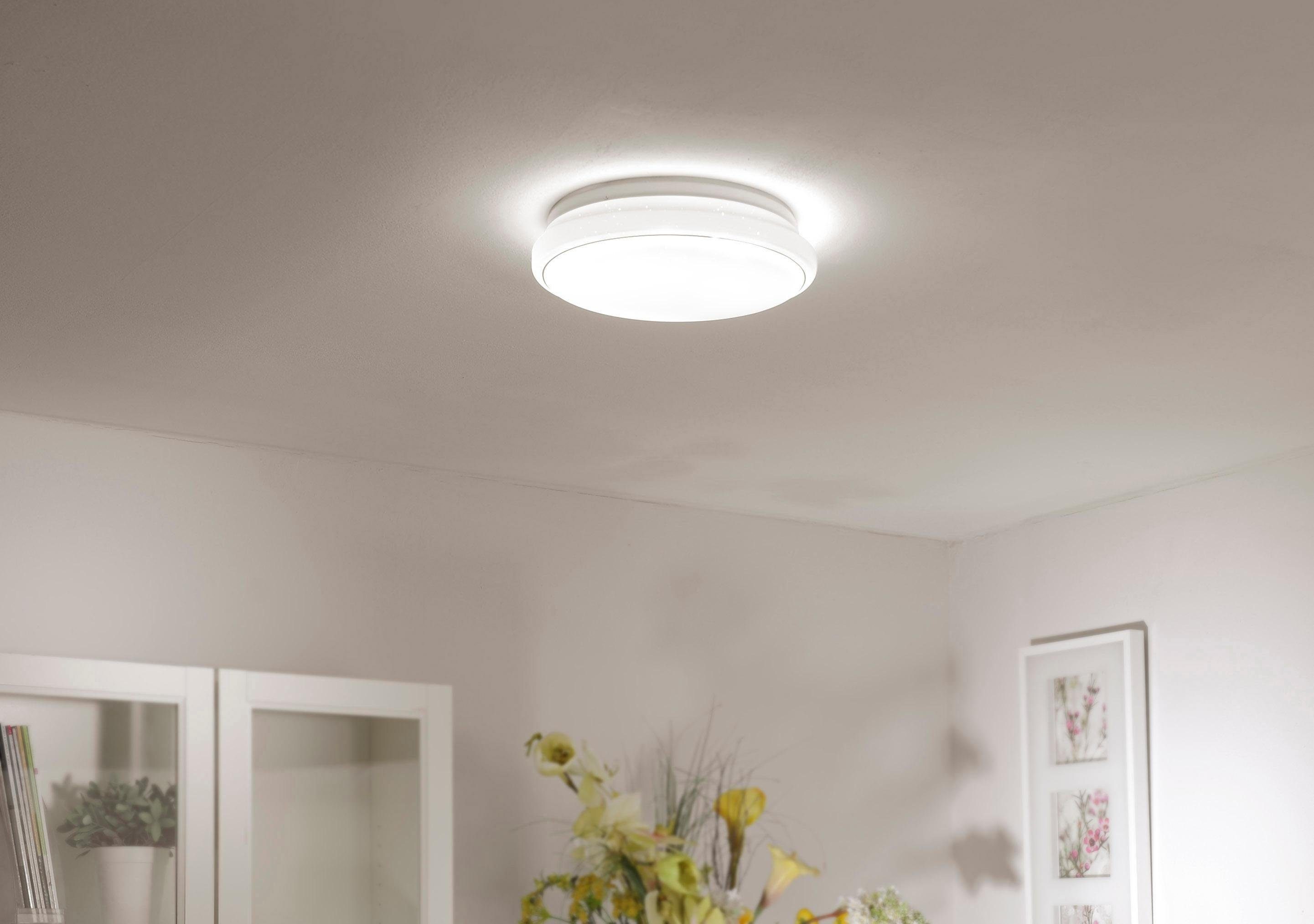 JUST LIGHT Deckenleuchte JUPITER, Dimmfunktion, Memoryfunktion, mehrere Helligkeitsstufen, LED fest integriert, Neutralweiß, Tageslichtweiß, Warmweiß, 3-Stufen CCT - Farbtemperaturregelung (3000K/4000K/5000K)