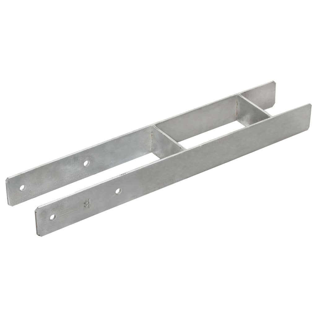 vidaXL Einschlagbodenhülse Pfostenträger 6 cm Stahl 10660 Verzinkter Silbern Stk