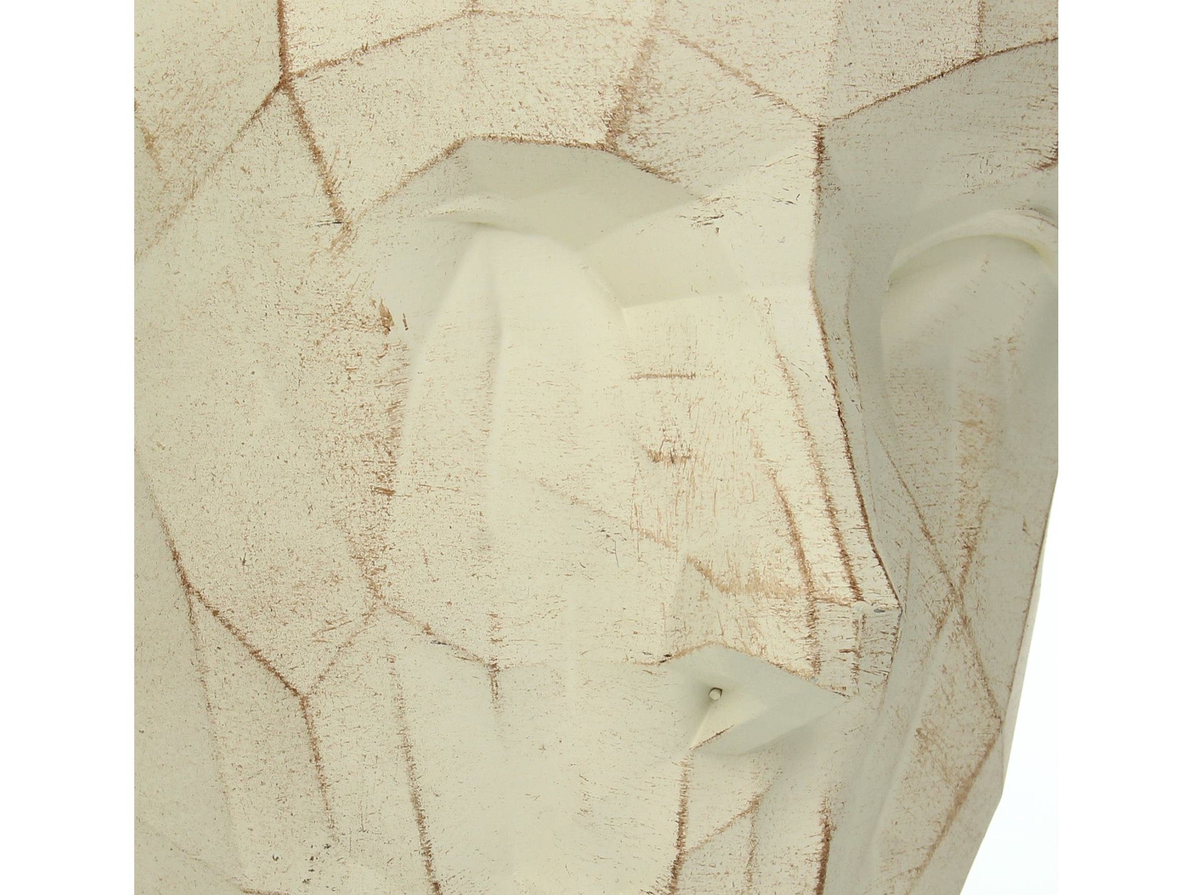 Dekofigur Ornamentaler Skulptu Elfenbein 29,5x17,5x20,5 Kopf Dekofigur Polyresin Engelnburg