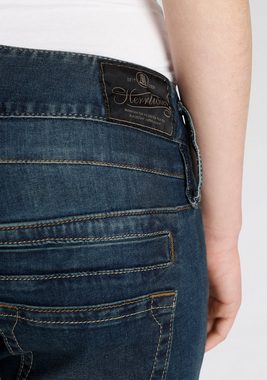 Herrlicher Slim-fit-Jeans Jeans Pitch Slim Organic Denim Vintage-Style mit Abriebeffekten