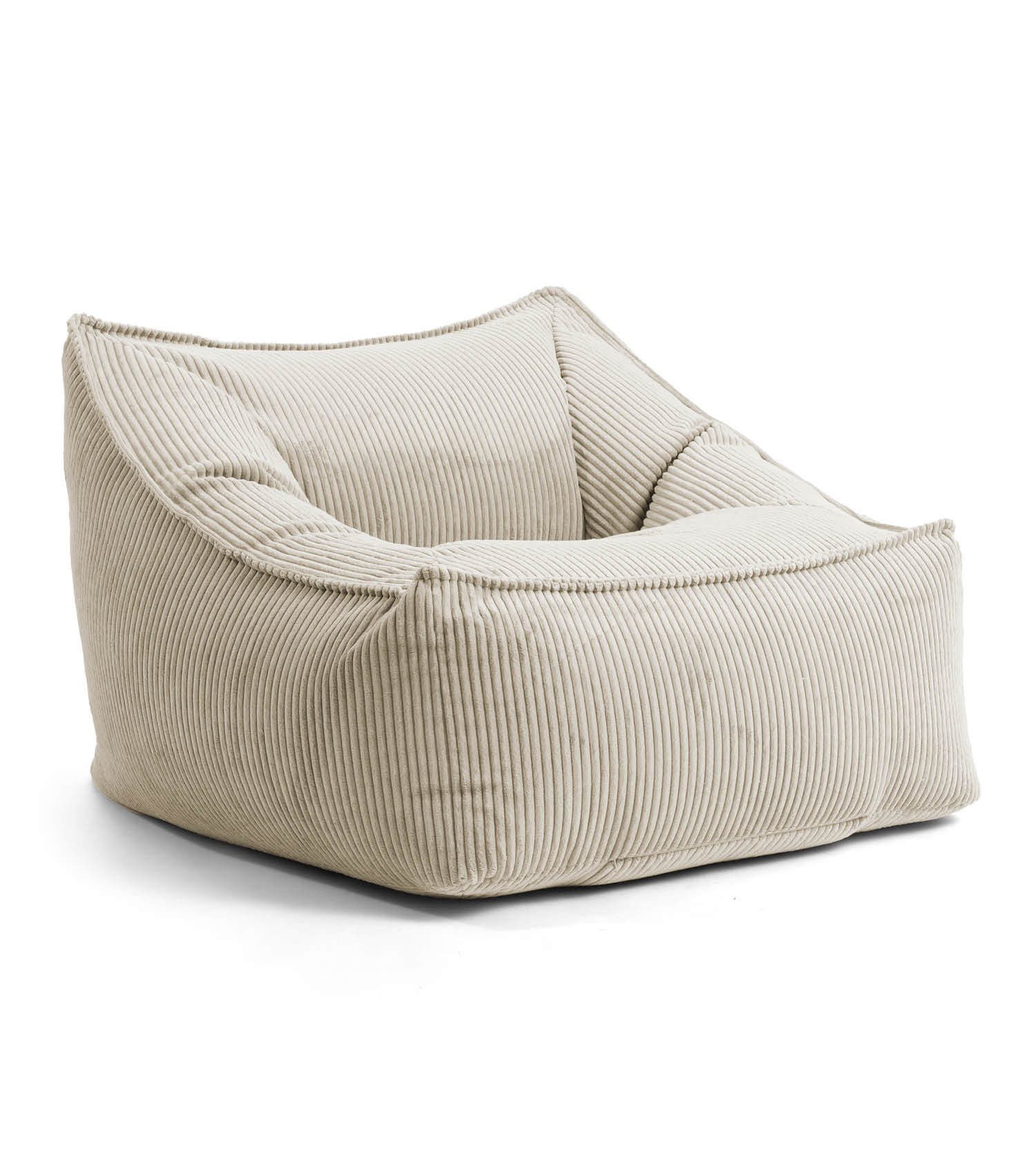 mokebo Sitzsack Der Lümmel (aus Cordstoff), Made in Germany, gemütlicher Cordsessel, Armlehnensessel in Beige – Bild 2 von 5