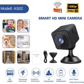 yozhiqu Fernbedienbare kabellose Kamera, Mini-Kamera, kabellose Nachtsicht Full HD-Webcam (überwachungskamera, HD, WLAN, 1080P Action-Kamera)