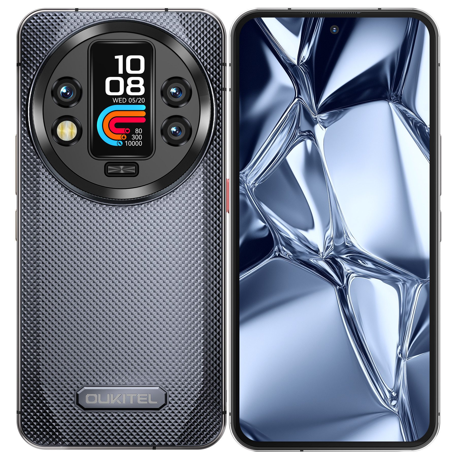 OUKITEL WP200 Pro 5G Handy mit 2-in-1 abnehmbarem Smart-Display, 24GB+1TB Smartphone (6.7 Zoll, 1024 GB Speicherplatz, 108 MP Kamera, AMOLED 120Hz, 108MP, 8800mAh, IP68/IP69, Android 15)