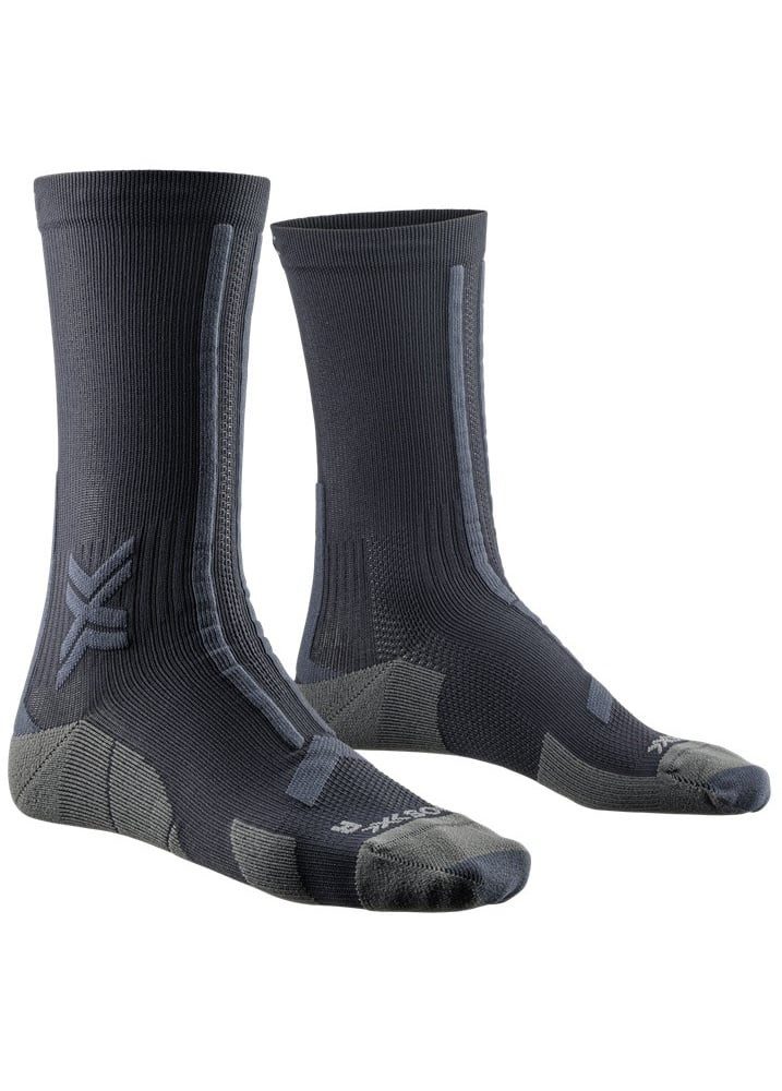 Laufsocken Trailrun Discover Crew (für Traillaufe) schwarz/charcoal Herren