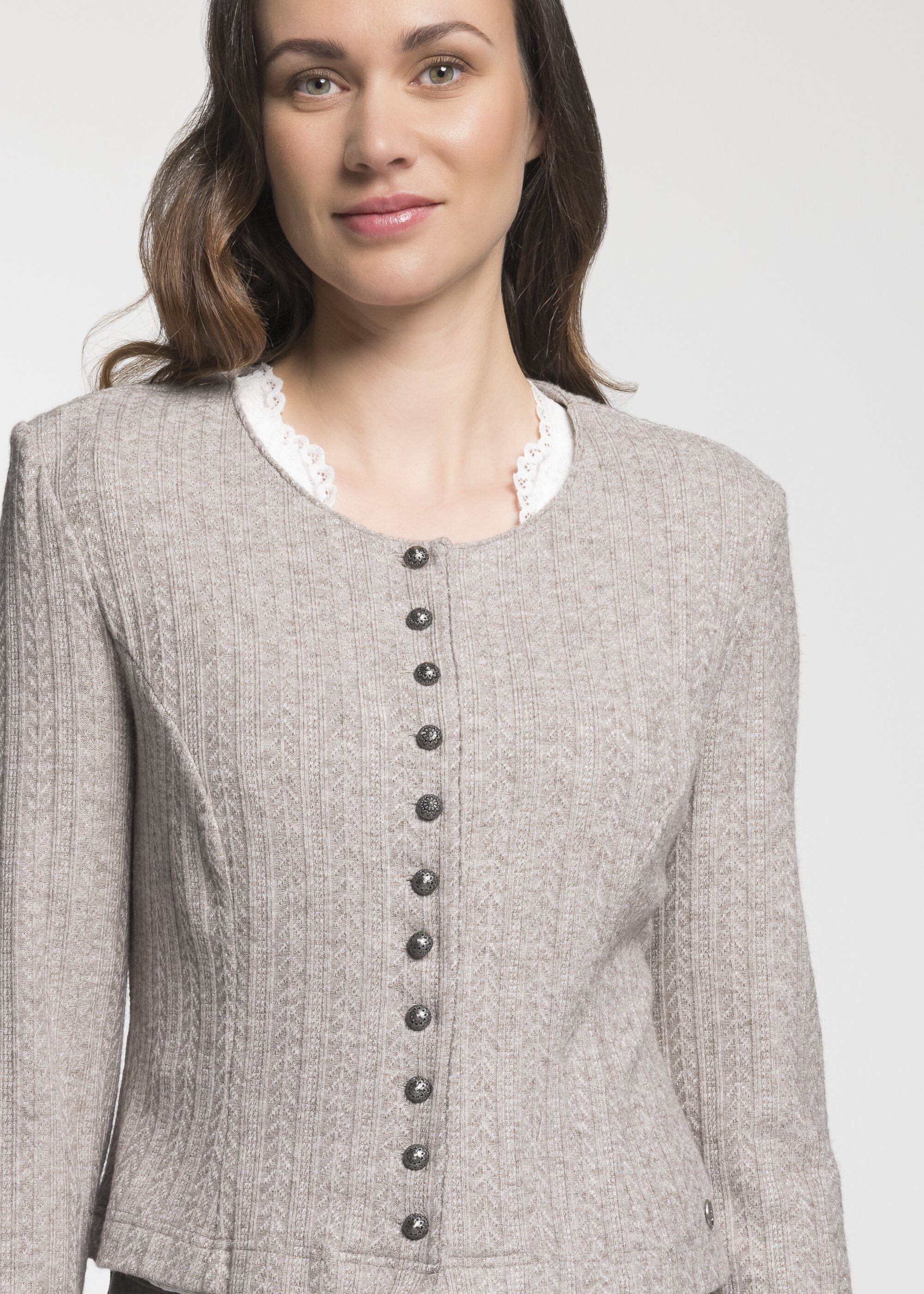 Spieth & Wensky Trachtenstrickjacke Dietzing mit Rundhals