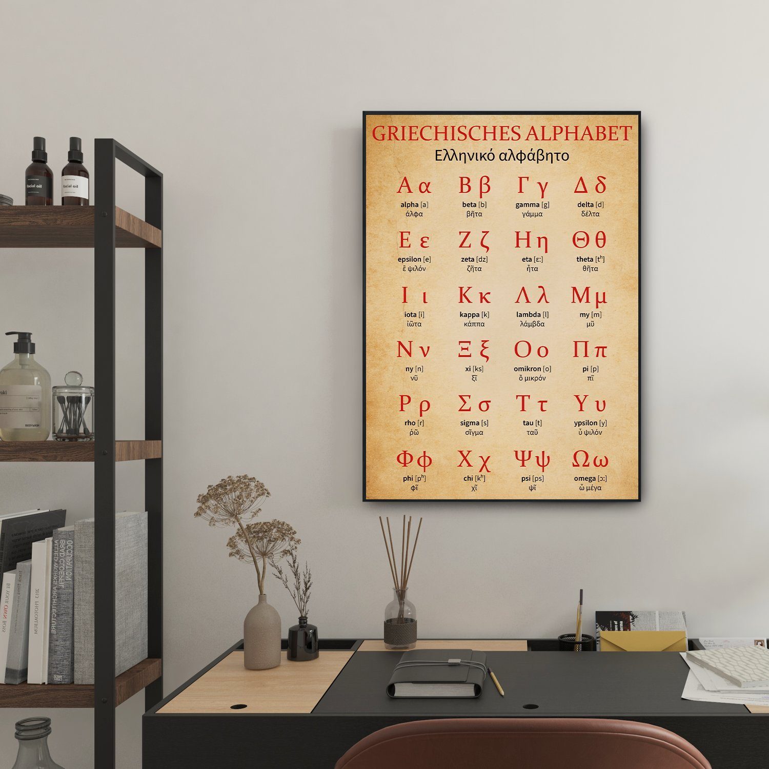 Tigerlino Poster Griechisches Alphabet Lernhilfe griechisch ABC Griechenland Wandbild – Bild 3 von 5
