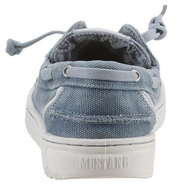 Mustang Shoes Slipper Casual Slipper, Schlupfschuh, Loafer mit Gummizug als Schnürung