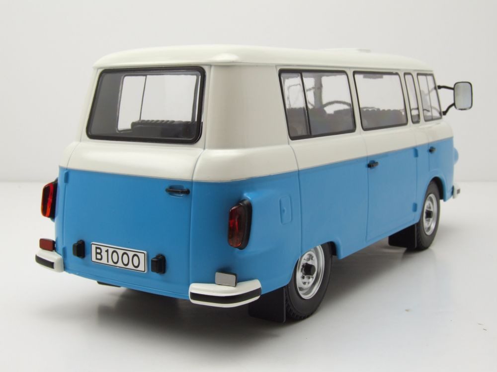 MCG Modellauto Barkas B 1000 1965 blau weiß, Maßstab 1:18