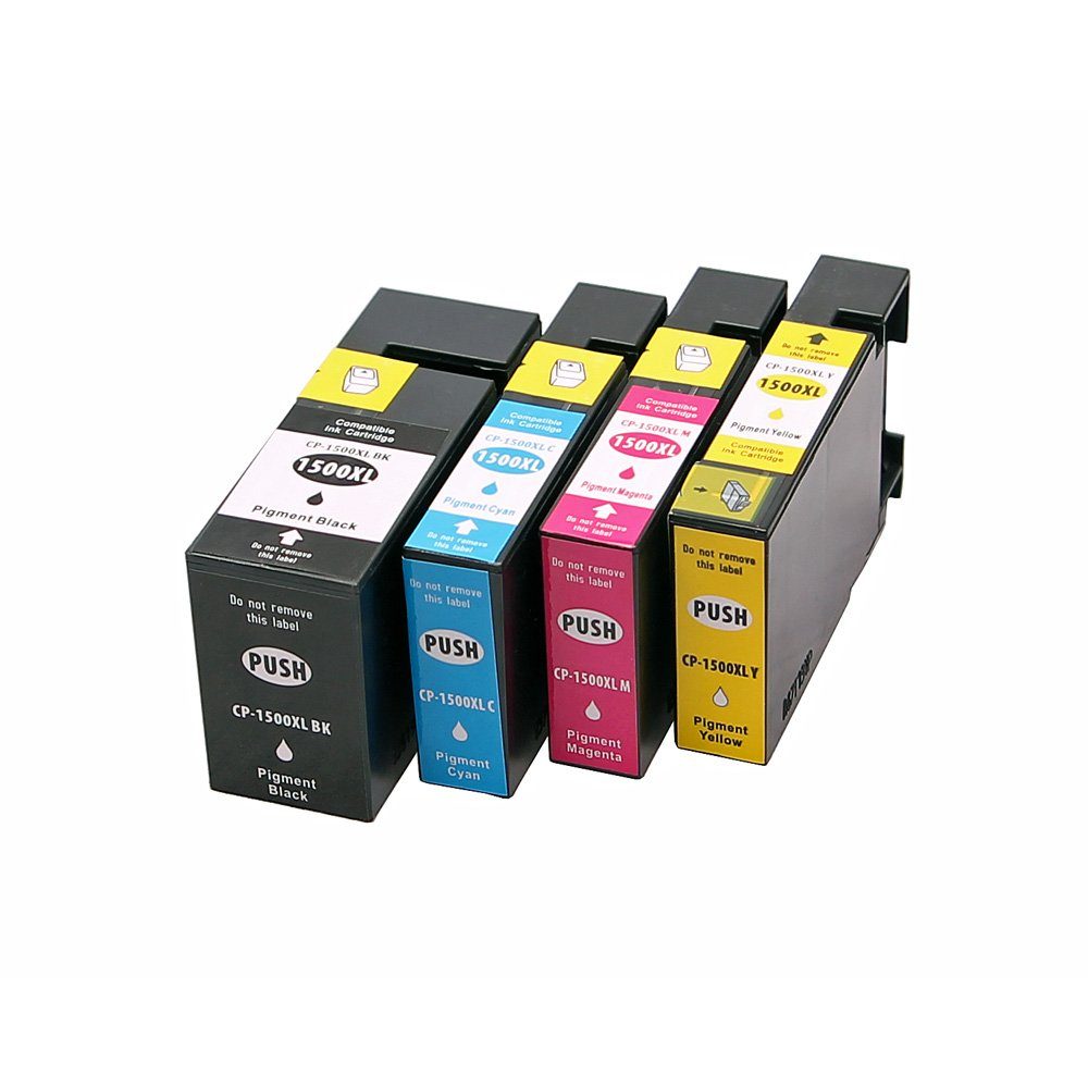 ABC Tintenpatrone (Set 4X Tintenpatrone kompatibel für (mit PGI1500XL Canon Chip)