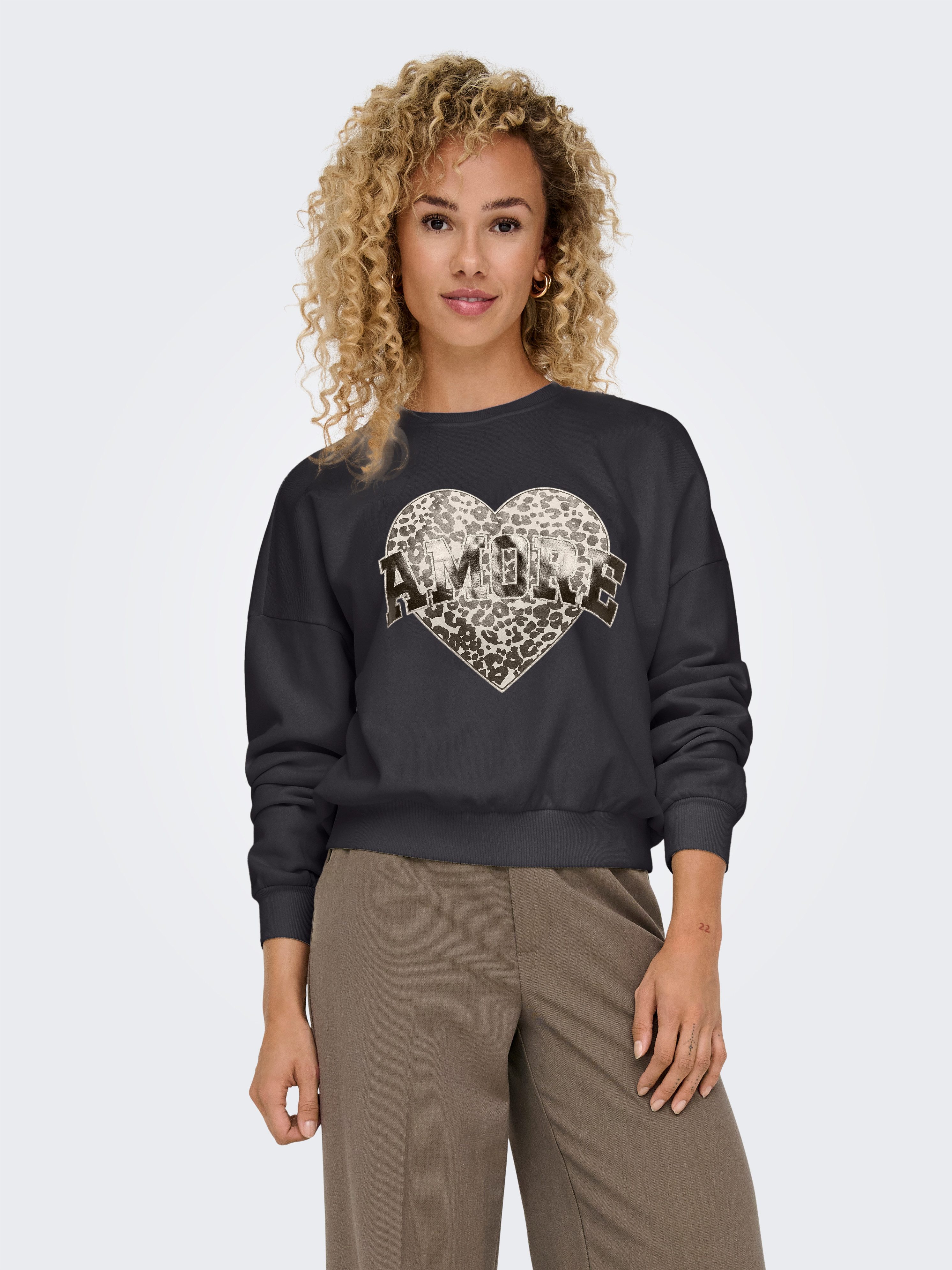 ONLY Sweatshirt ONLLAUREN L/S LEO O-NECK günstig online kaufen