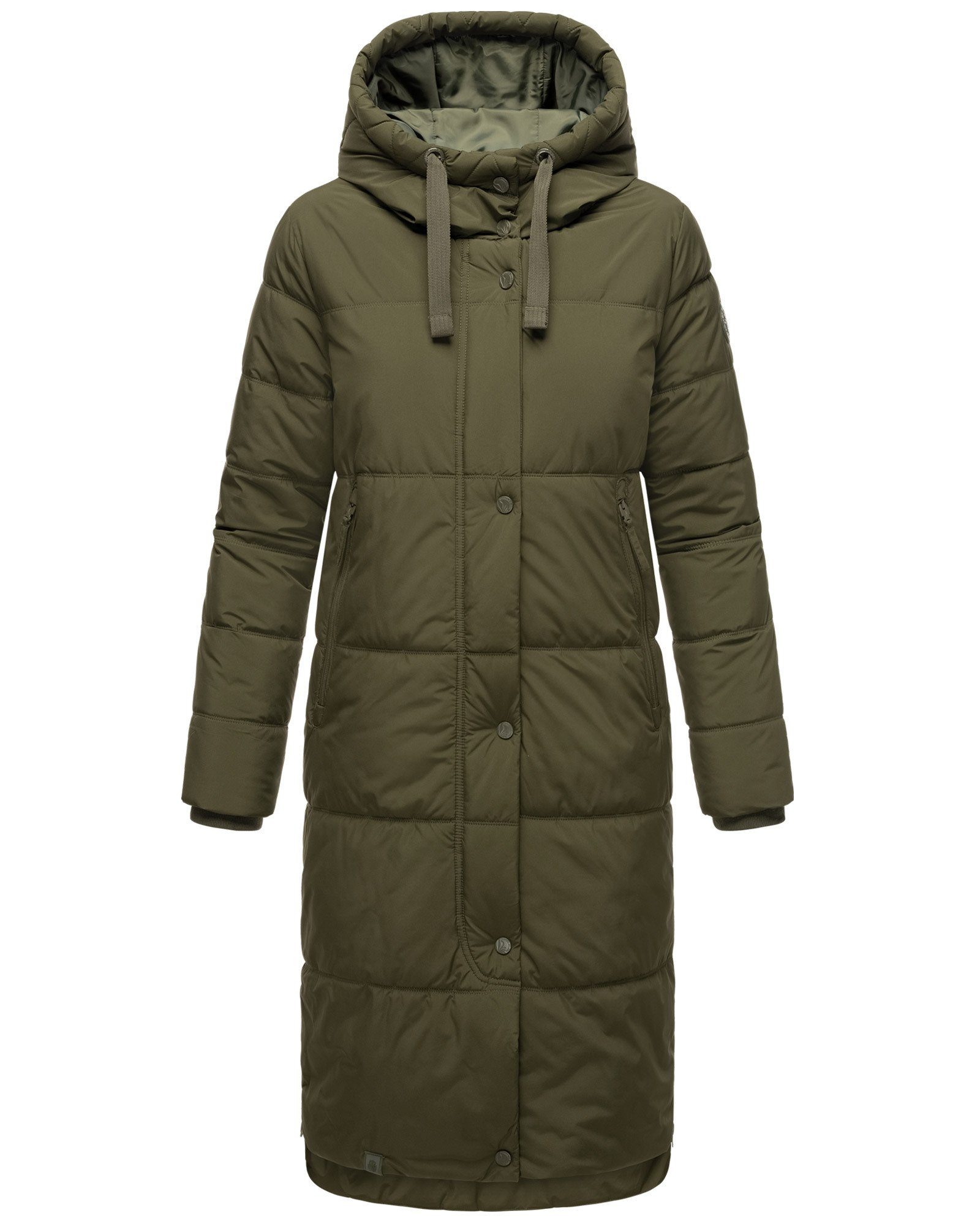 Soranaa langer Kapuze Olive mit Mantel Marikoo Winter Dark Winterjacke