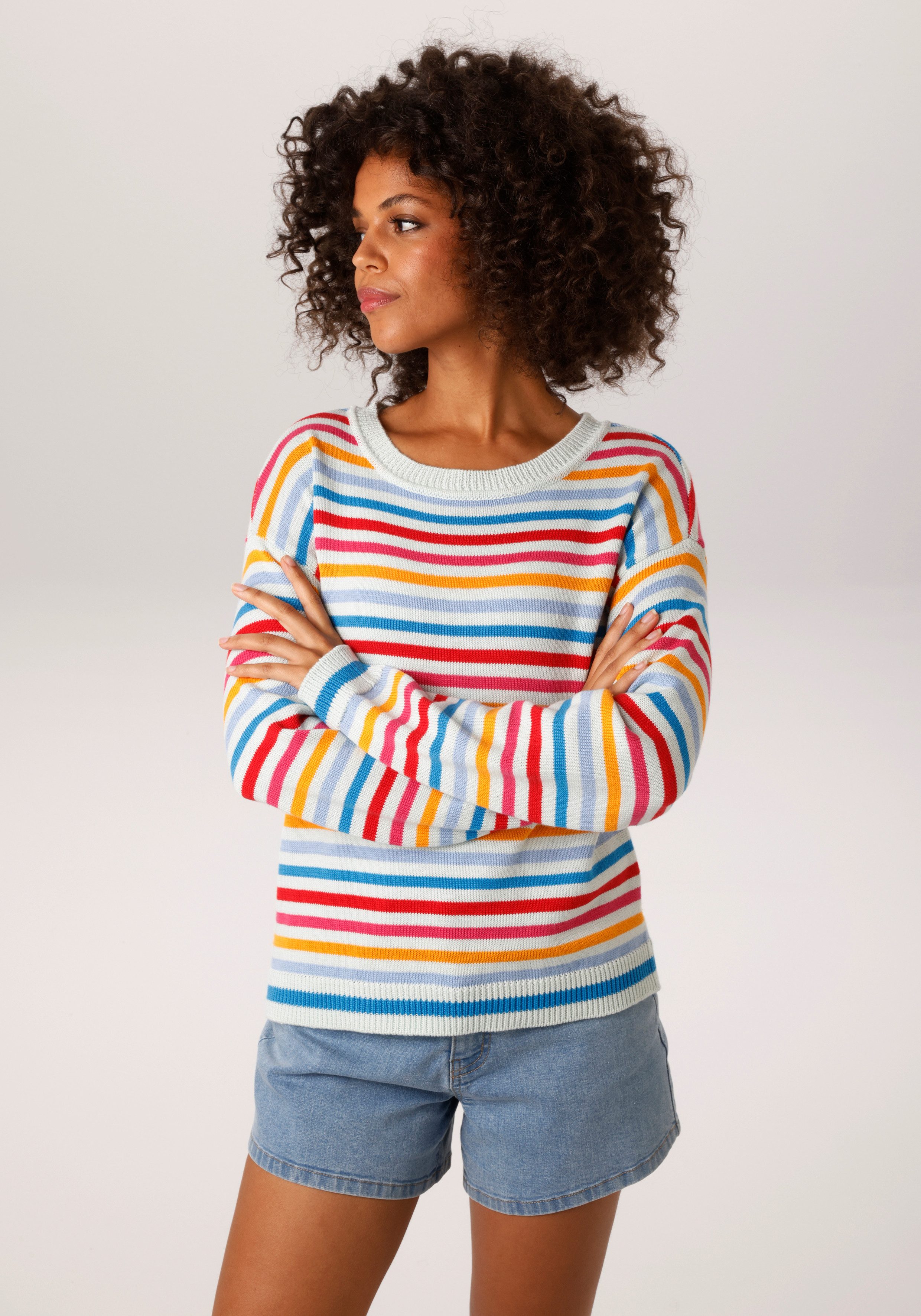 Aniston CASUAL Strickpullover mit farbenfrohen Ringeln - NEUE KOLLEKTION. € 39,99, (€ 39,99 pro 1 Stk).