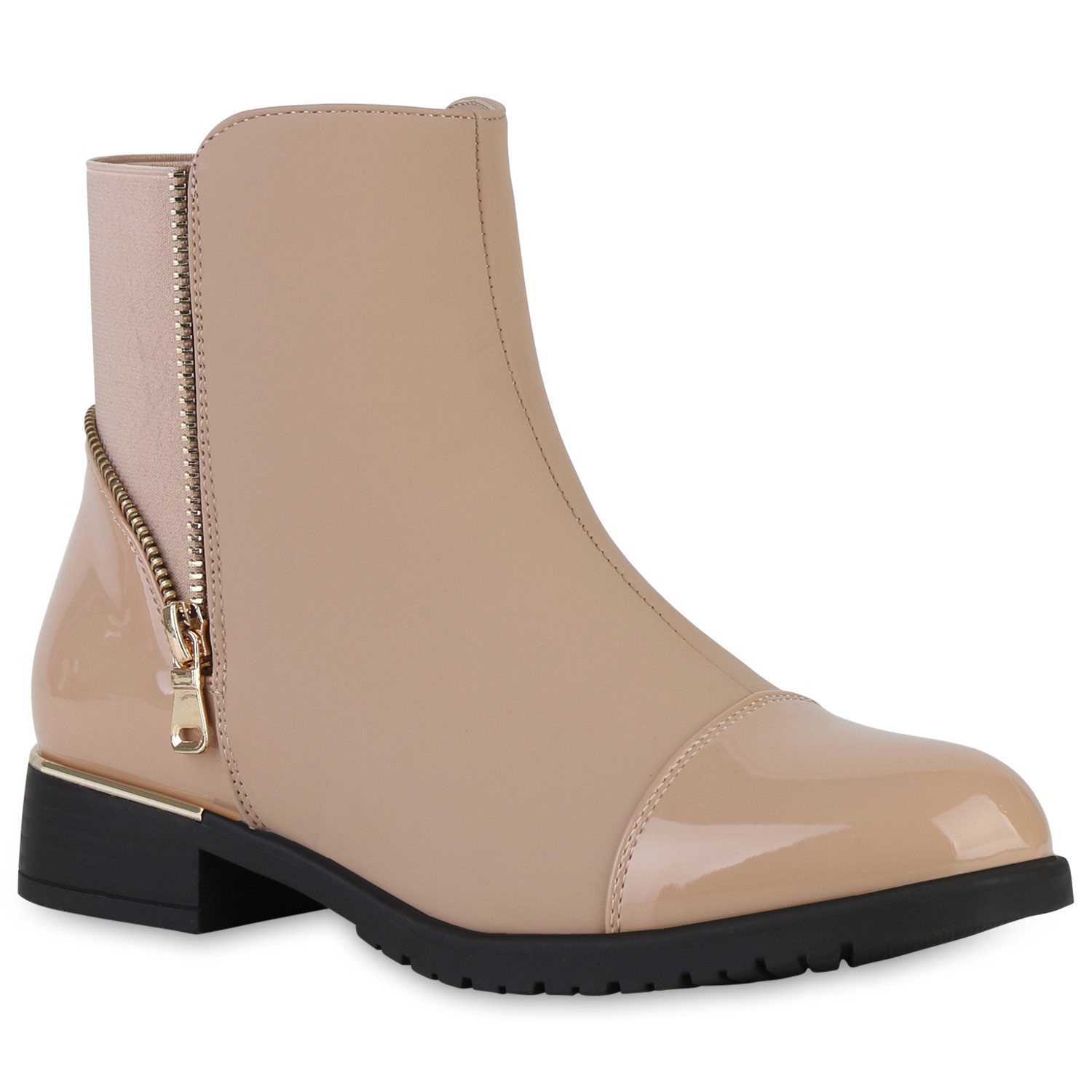 VAN HILL 840503 Сапогиette Damen Leicht Gefütterte Klassische Сапогиetten Lack Zipper