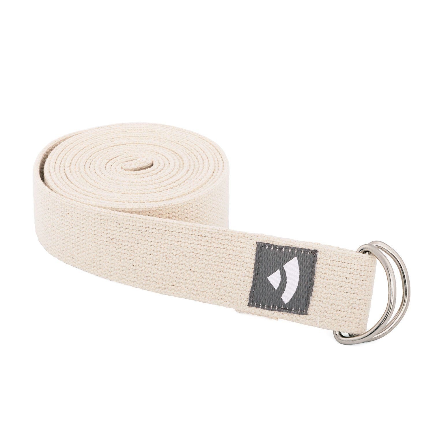 bodhi Yogamatte XL Yogagurt mit D-Ring ASANA BELT 3m, Metall