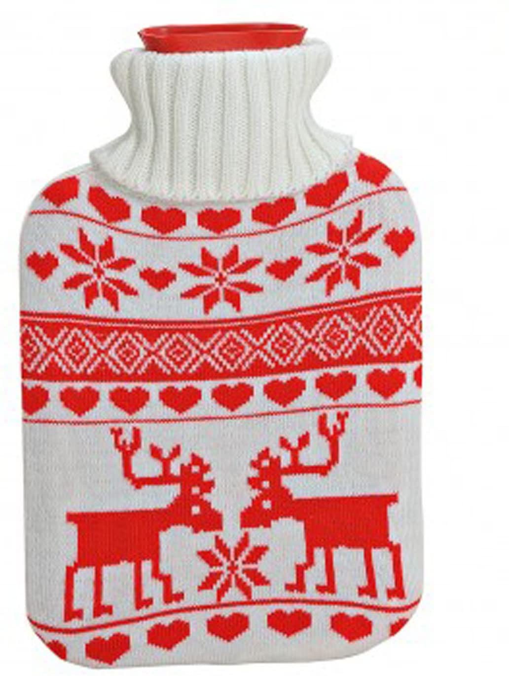 Steinnacher Bärbel Wärmflasche Wärmflasche mit Strickbezug Norwegermuster, Strickbezug