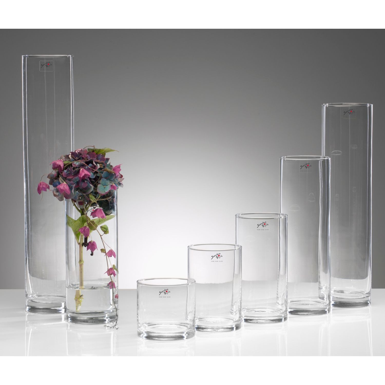 Sandra Rich Dekovase Cyli, Hot Cut, Transparent, Windlicht, Teelichthalter, Kerzenglas, H: 10cm