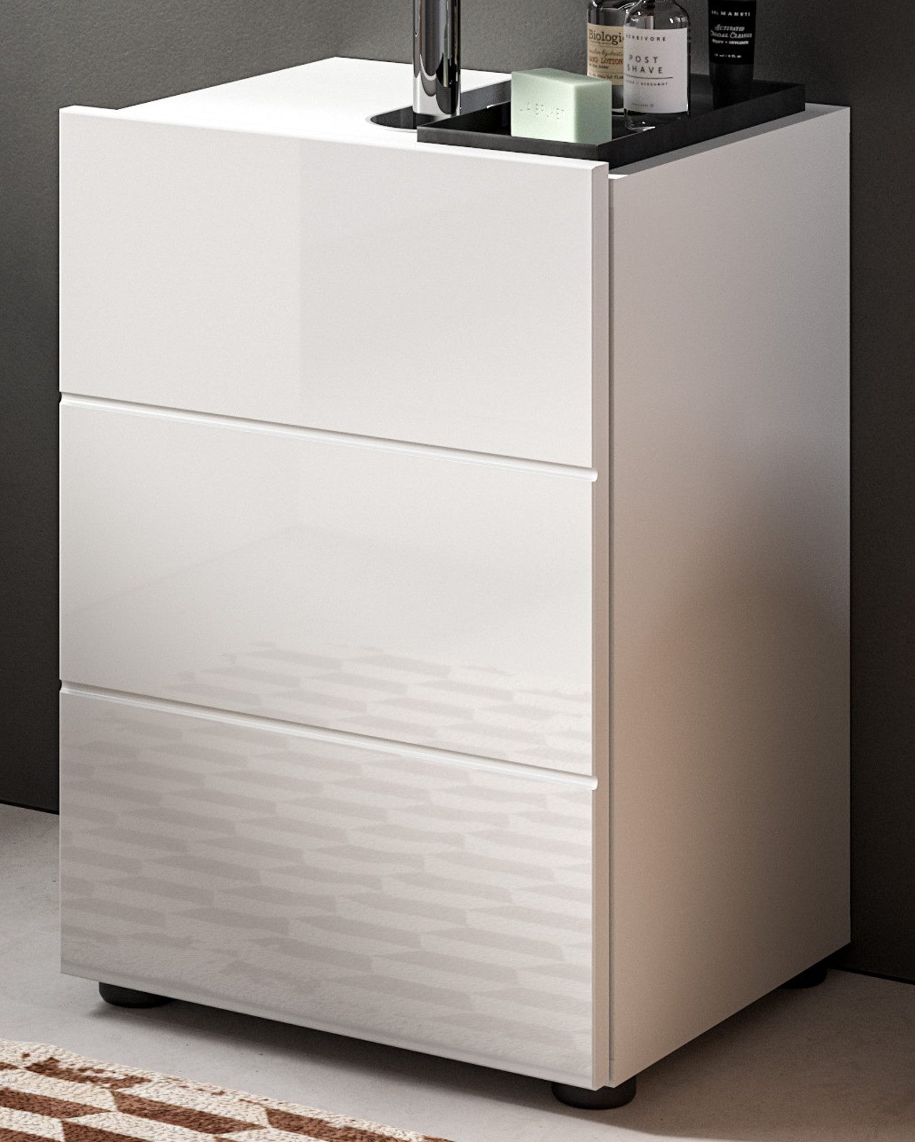Inn.Furn Waschbeckenunterschrank Larik (Badschrank in weiß, günstig online kaufen