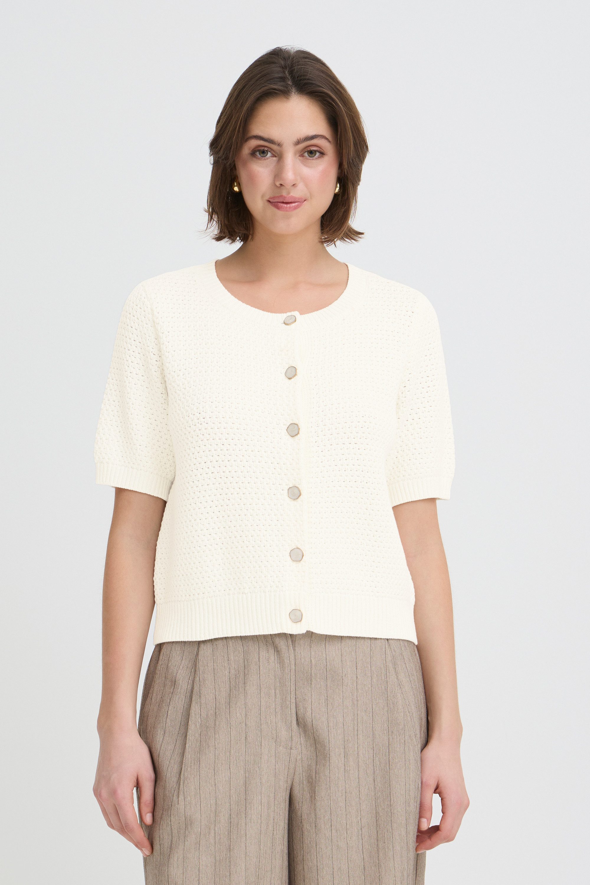 fransa Cardigan Kurzarm-Bluse FRARALYN