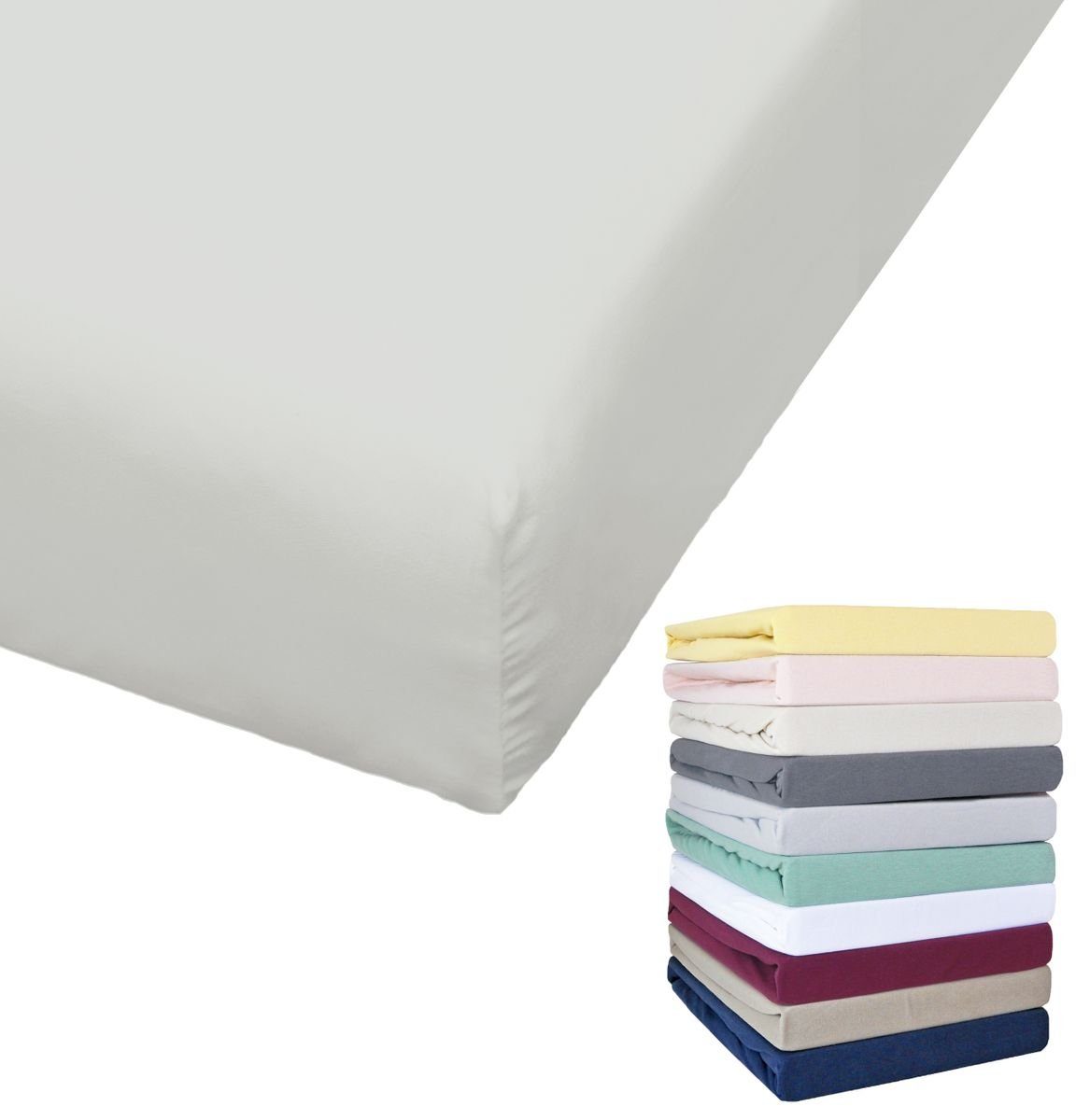 BIERBAUM Spannbettlaken JACK by Bierbaum große Auswahl 27cm Steghöhe, Jerse günstig online kaufen