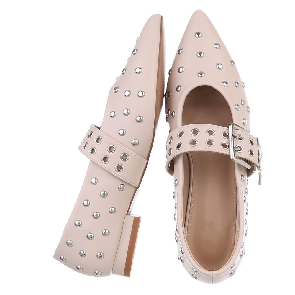 Ital-Design Elegante Komfortschuhe – Ideal für jeden Anlass Schnürpumps (89092233) Blockabsatz Schnür- & Riemchenpumps in Beige