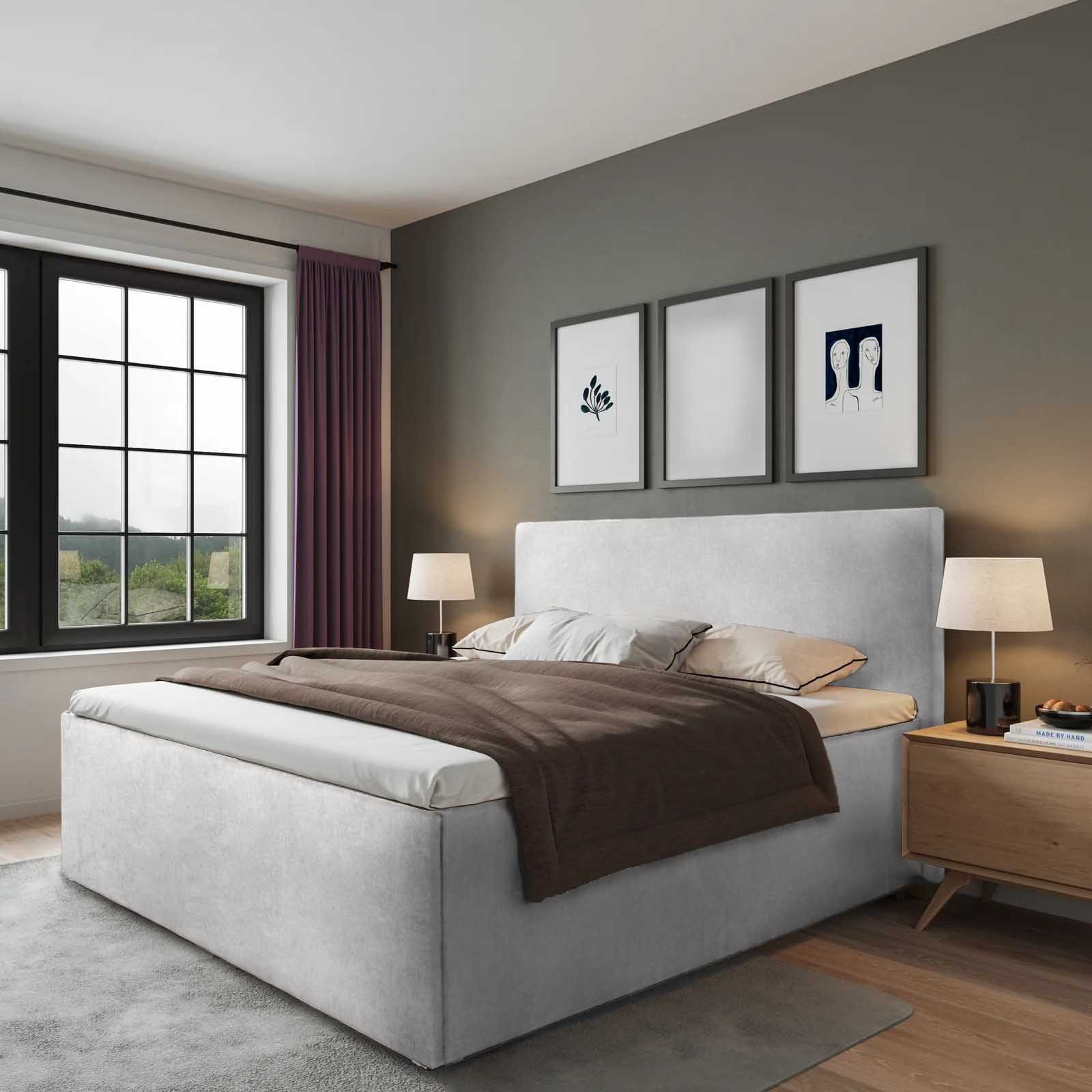 Halmon Schlafkomfort Betten Polsterbett Gent (Mit Stauraum unter der Liegef günstig online kaufen