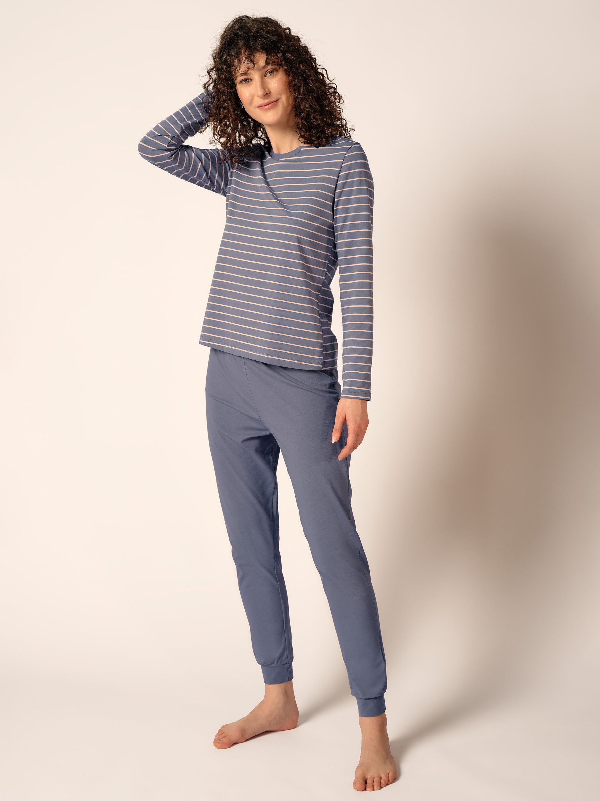 HUBER Pyjama Night Basic Selection (2 tlg) Schlafanzug, Pyjama Set, Nachtwäsche