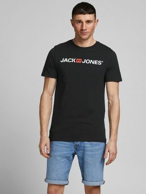 Jack & Jones T-Shirt JJECORP LOGO Print Kurzarm 2-er Stück Pack T-Shirt (2-tlg) 3661 in Schwarz-Blau