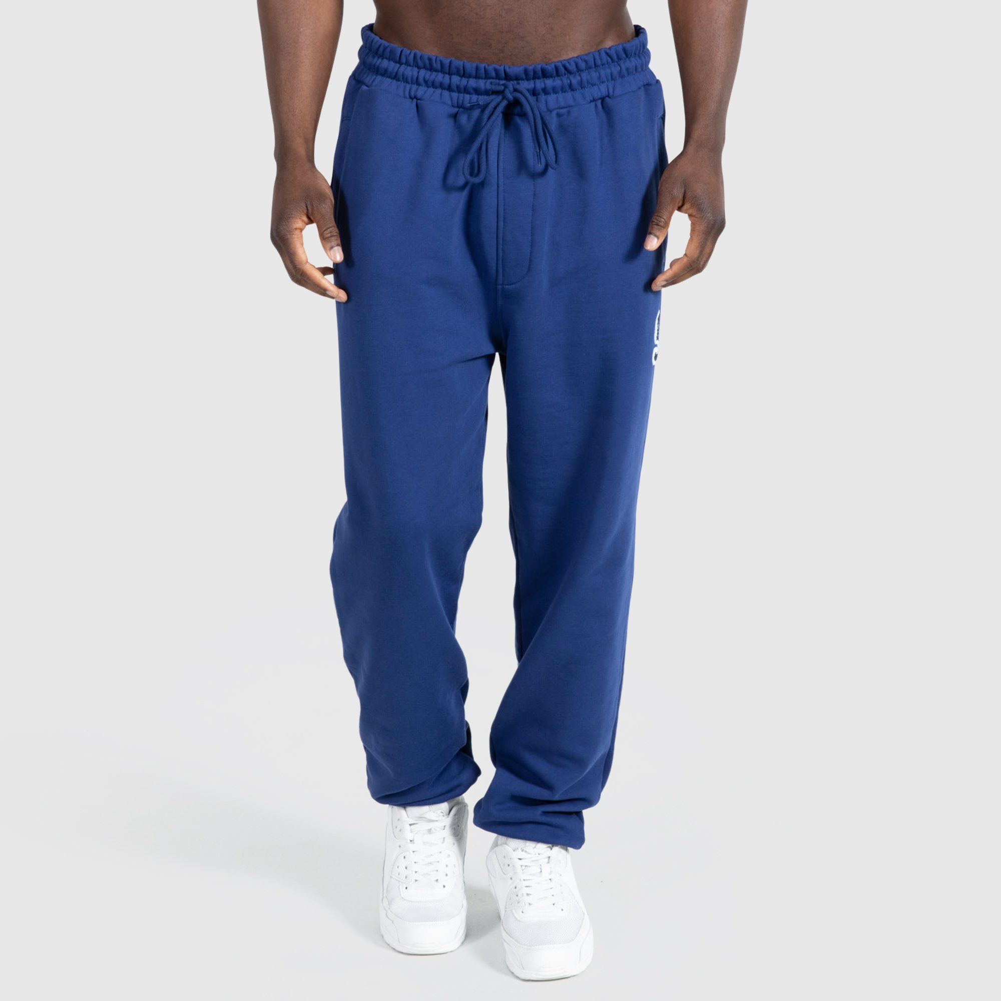 100% Baumwolle Dunkelblau Oversize, Smilodox Jogginghose Pharrell