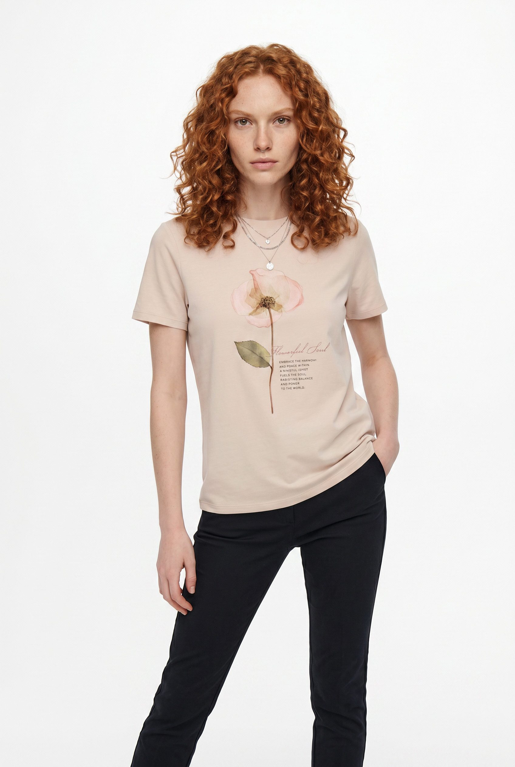 ONLY Kurzarmshirt ONLFREE LIFE MODAL S/S ATELIER TOP JRS Materialmix, Rundhals