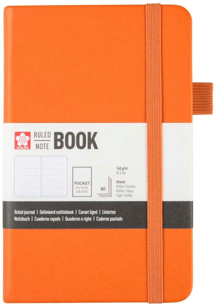 Sakura Notizbuch Sakura Notizbuch ca. A7+ liniert, bernstein Hardcover 160 Seiten