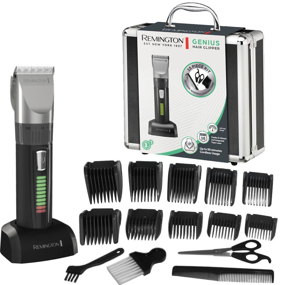 Remington Haarschneider Genius, HC5810 -, elektr. Haarschneider für Herren, Netz-/Akkubetrieb, Profi-Alukoffer