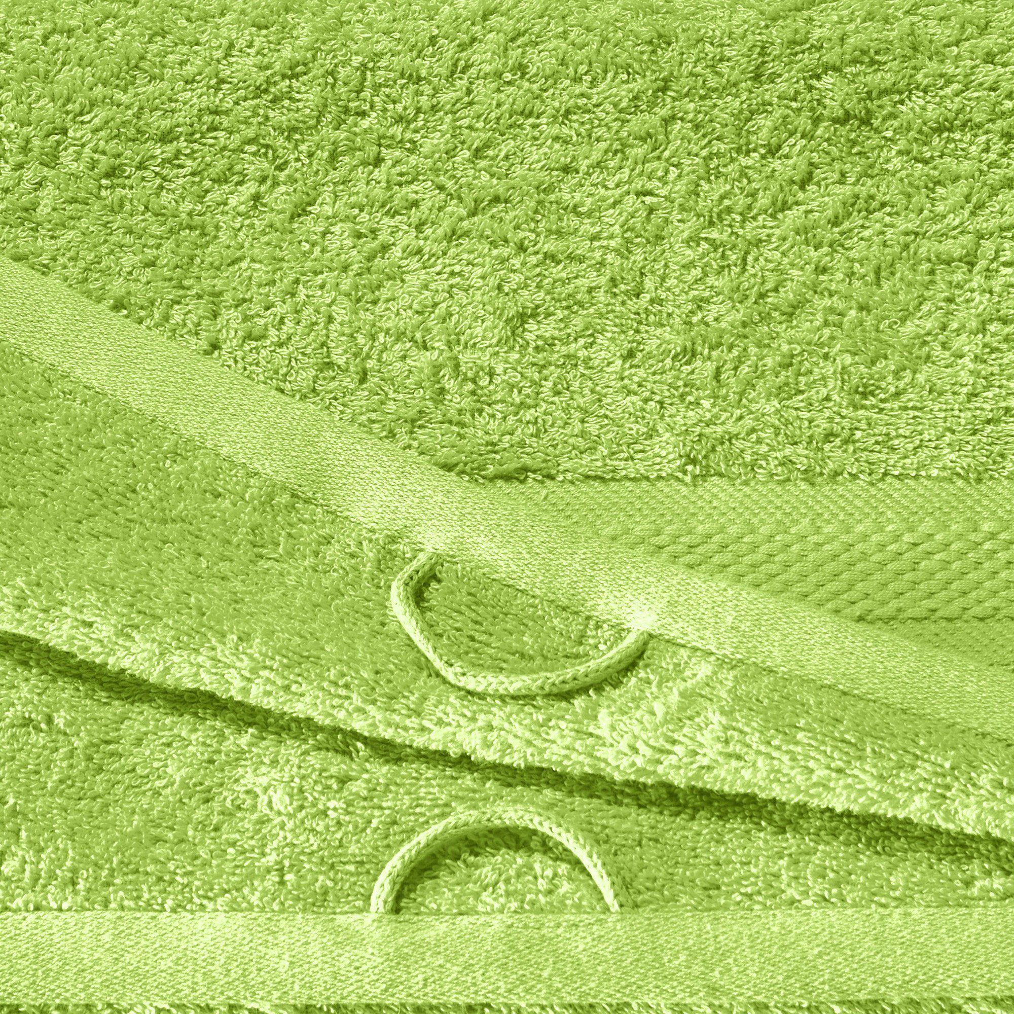 Walk-Frottier apfelgrün (12-St), "Chicago" Uni Handtuch Frottier 12er-Pack, REDBEST Handtuch