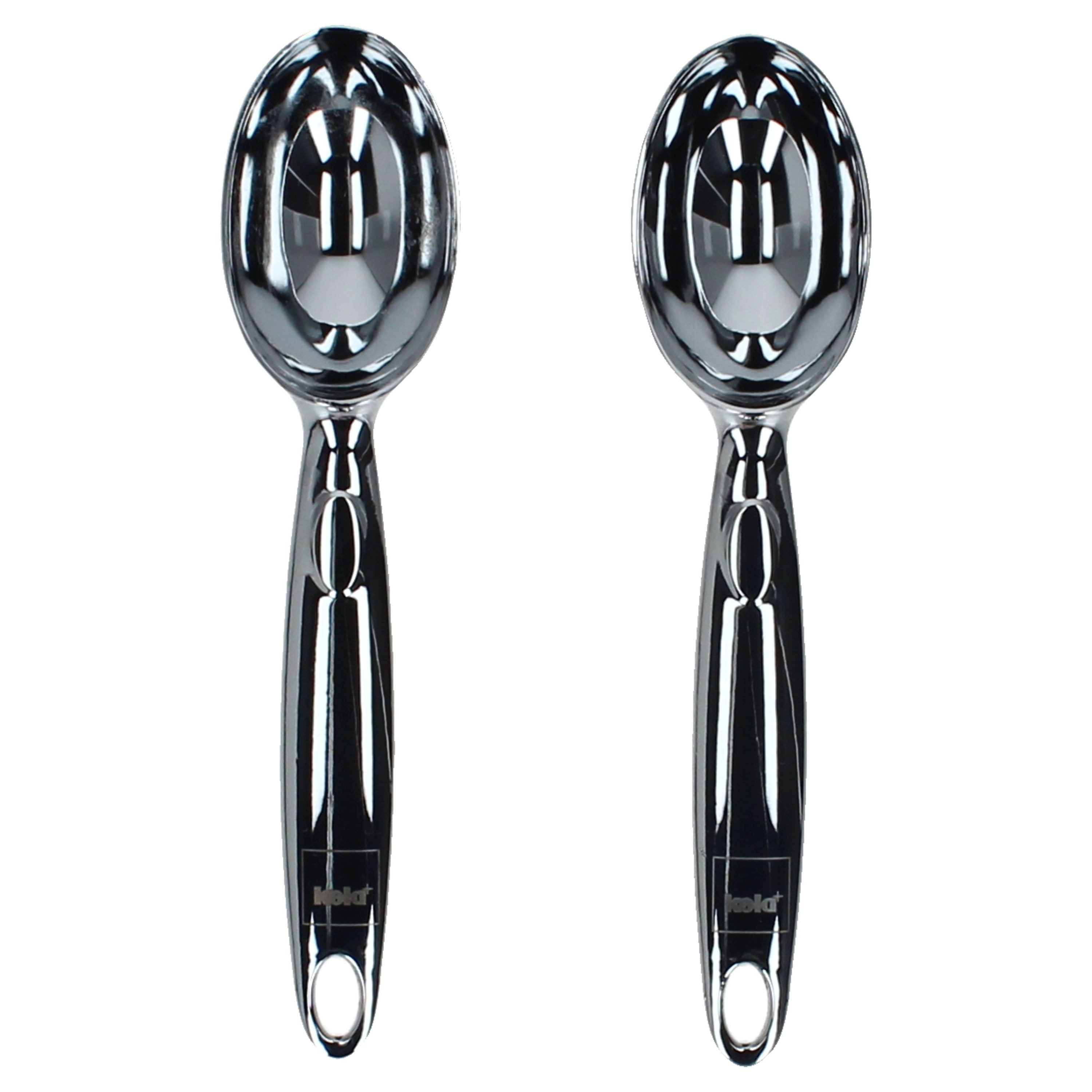 MamboCat Eisportionierer 2x Solido Eisportionierer silber Zinkdruckguss stabiler Eis-Löffel