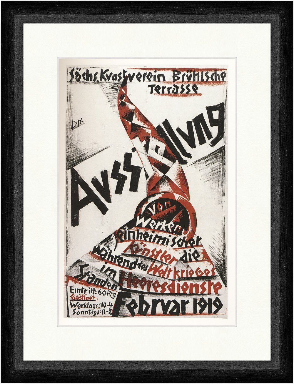 Kunstdruck Ausstellung von Künstlern mit Werken aus dem Weltkrieg Otto Faks_Plaka, (1 St)