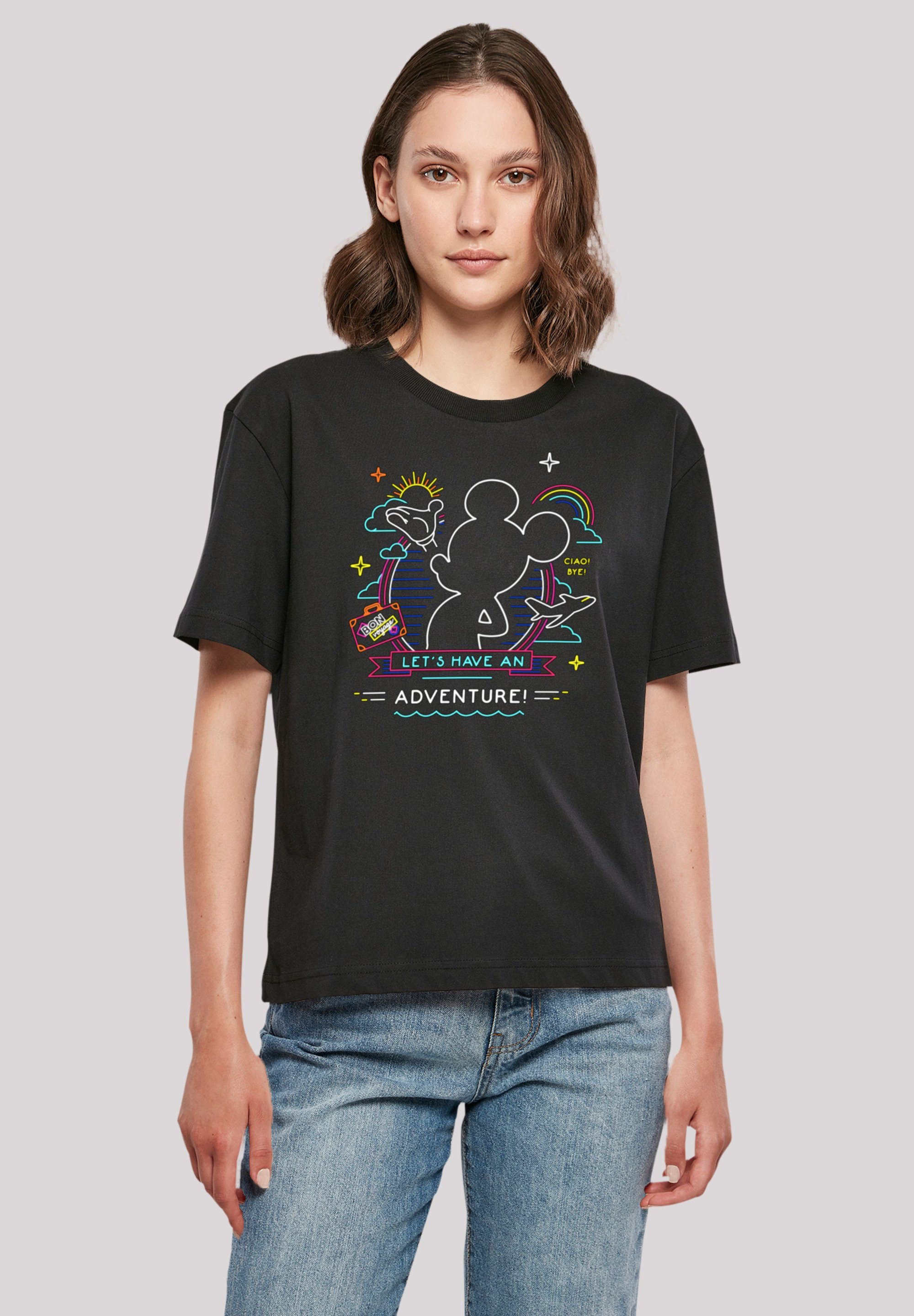 kombinierbar Qualität, F4NT4STIC Neon Micky Disney T-Shirt und vielseitig Adventure Premium Komfortabel Maus