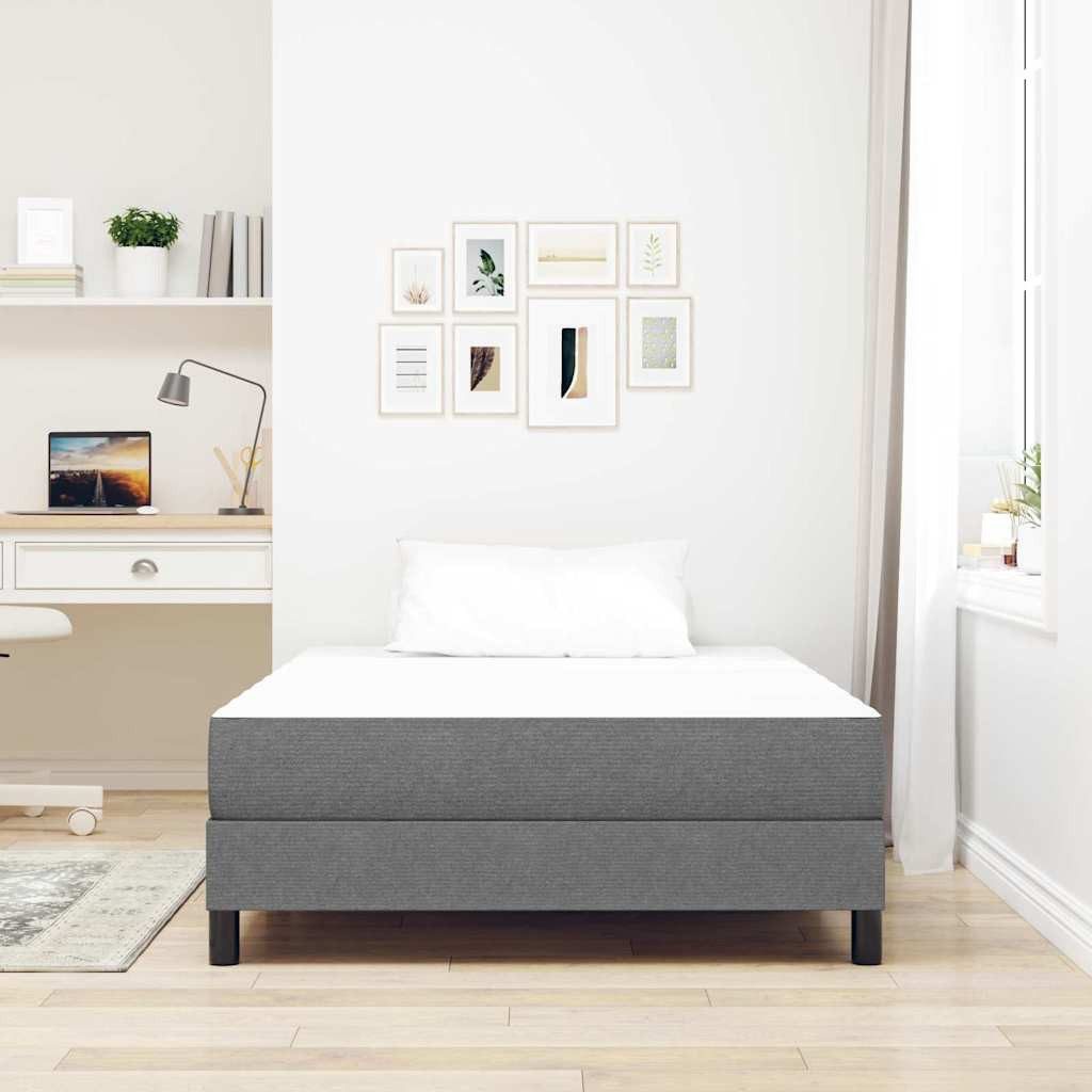 vidaXL Bett Bettmatratze mit Matratze Hellgrau günstig online kaufen