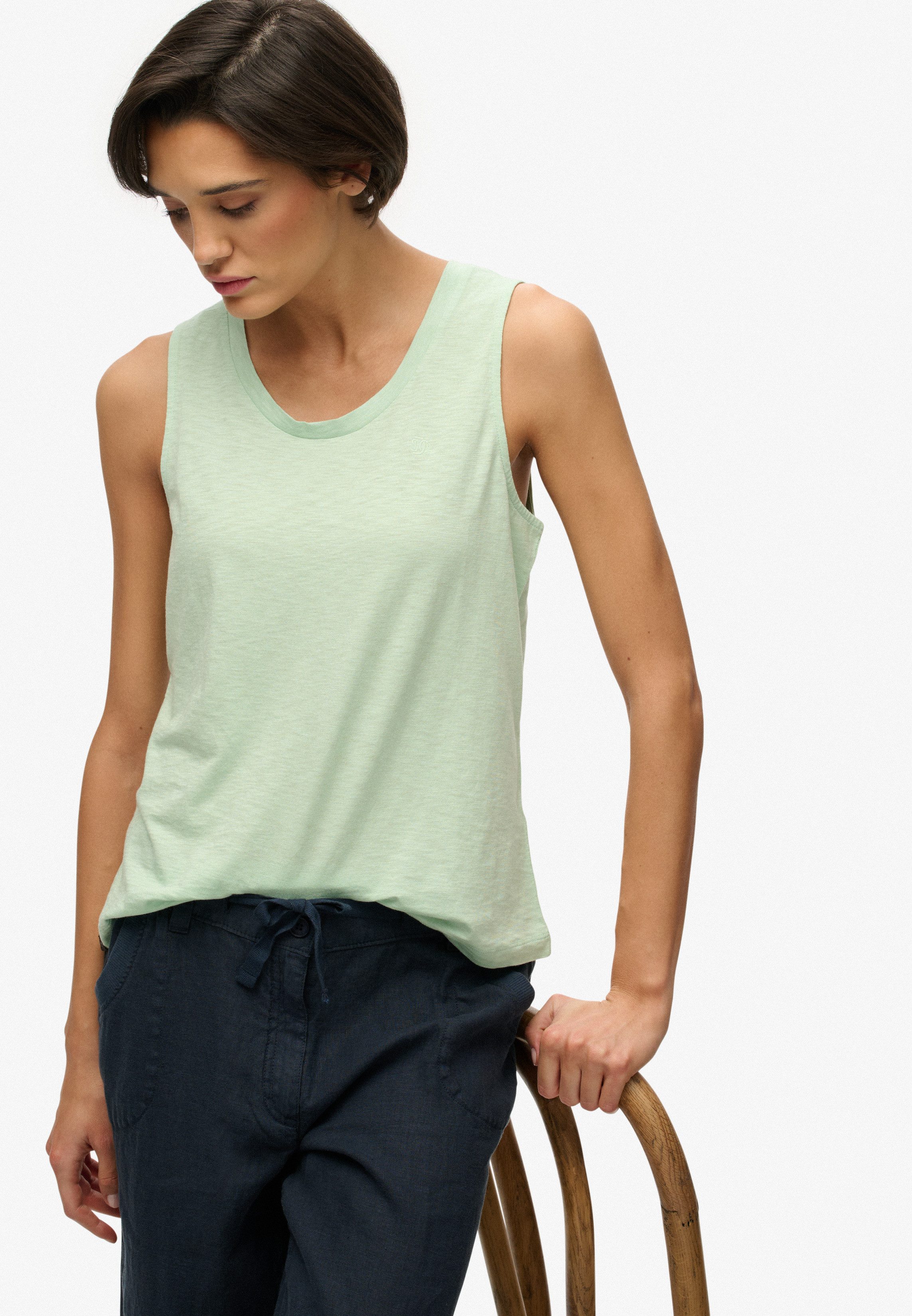 Superdry Tanktop SCOOP NECK TANK Baumwollmischung, regular fit