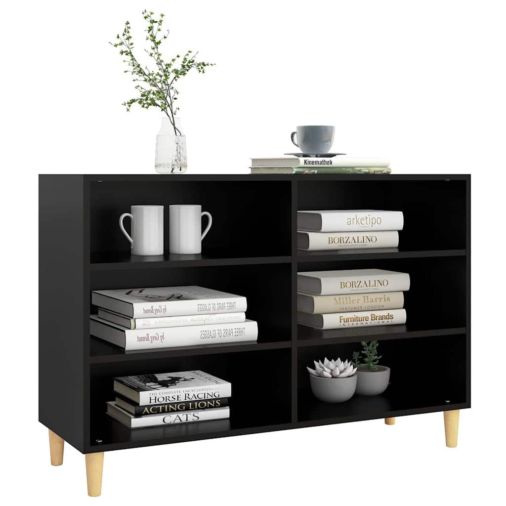 vidaXL Fächerschrank Sideboard Schwarz 103,5x35x70 cm günstig online kaufen