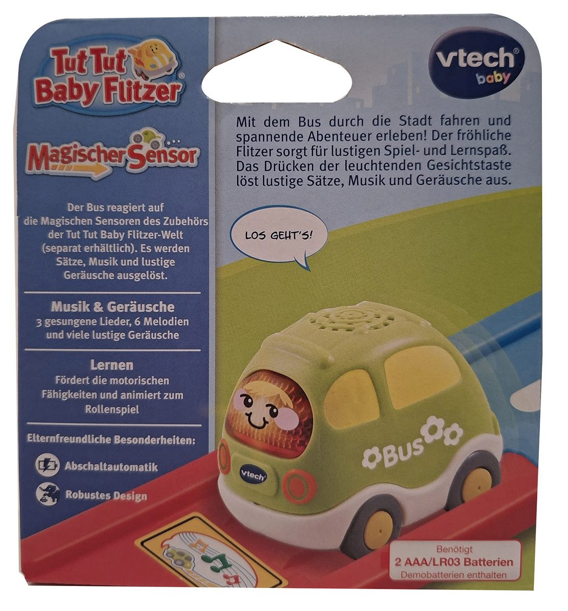 Vtech® Spielzeug-Bus Vtech Baby Tut Tut Baby Flitzer Bus Babyspielzeug mit Lieder Musik
