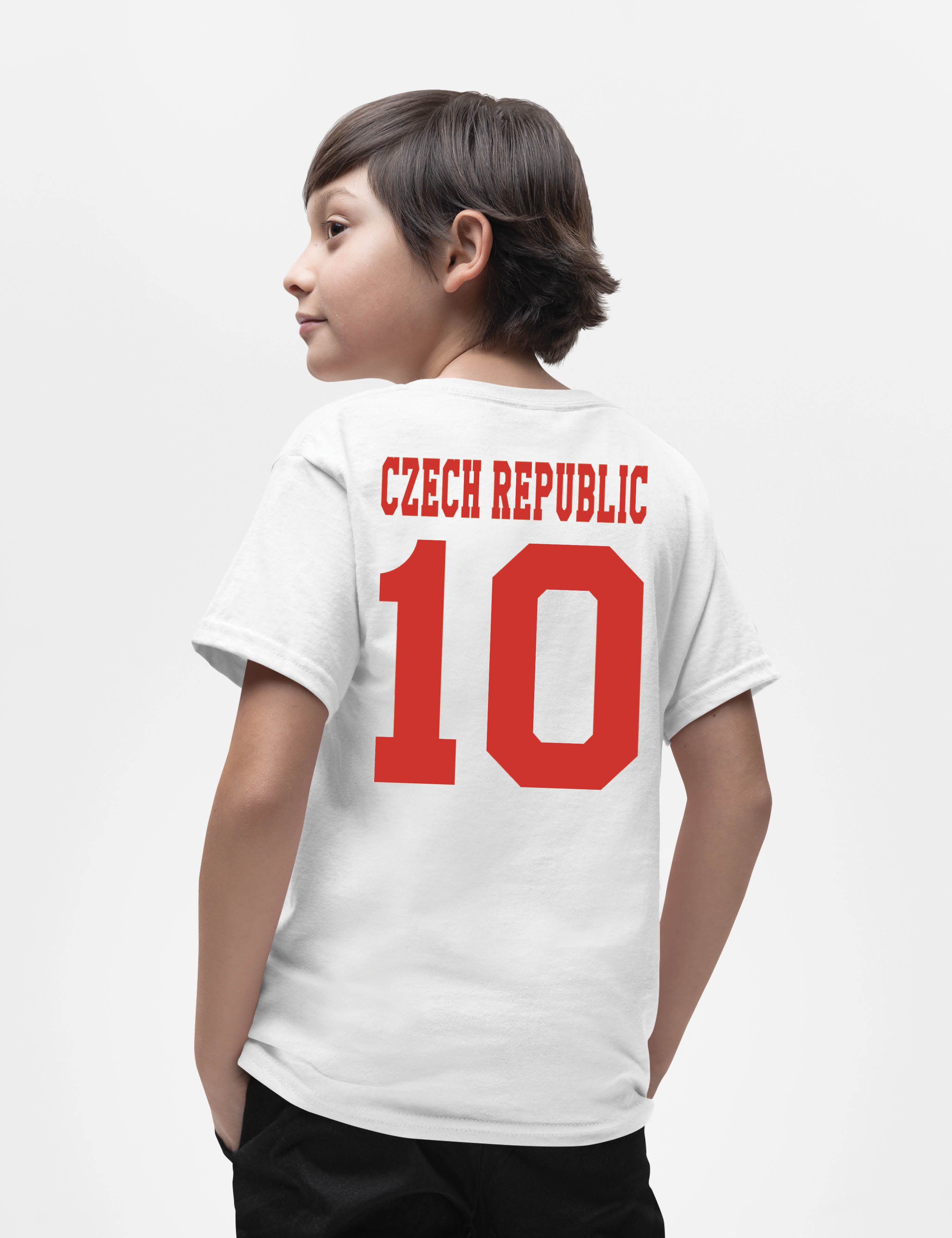 Youth Designz T-Shirt Tschechische Republik Kinder T-Shirt im Fußball Trikot Look mit trendigem Motiv