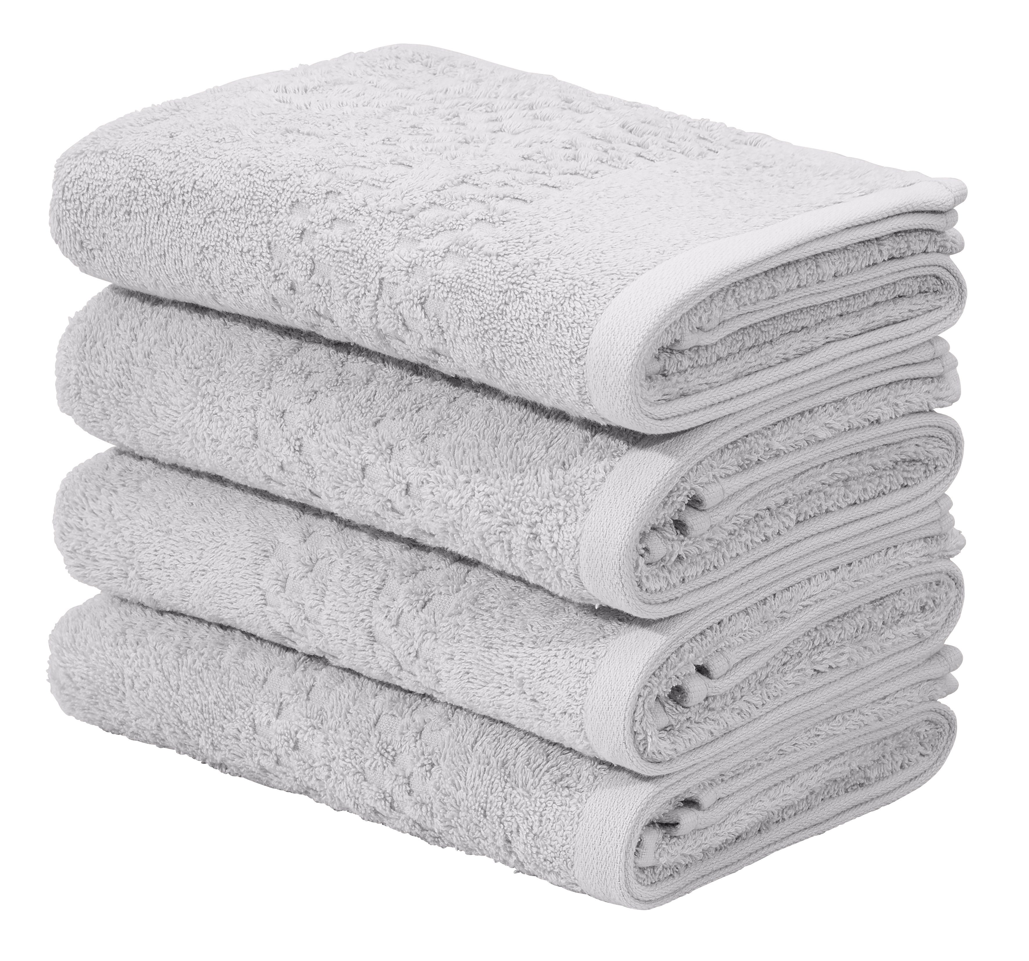 Home affaire Handtuch Set Regona, Handtücher (50x100cm), flauschig und weich, 500gr/m², Frottier (Set, 4-St), Premium Handtücher mit Bordüre, Handtuch-Set, 100% Baumwolle