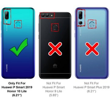 CoolGadget Handyhülle Carbon Handy Hülle für Huawei P Smart 2019 6,2 Zoll, robuste Telefonhülle Case Schutzhülle für P Smart 2019 Hülle