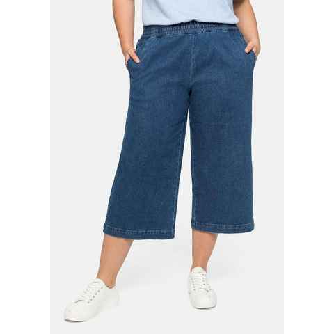 Sheego 3/4-Jeans Große Größen mit Schlupfbund, aus elastischem Denim