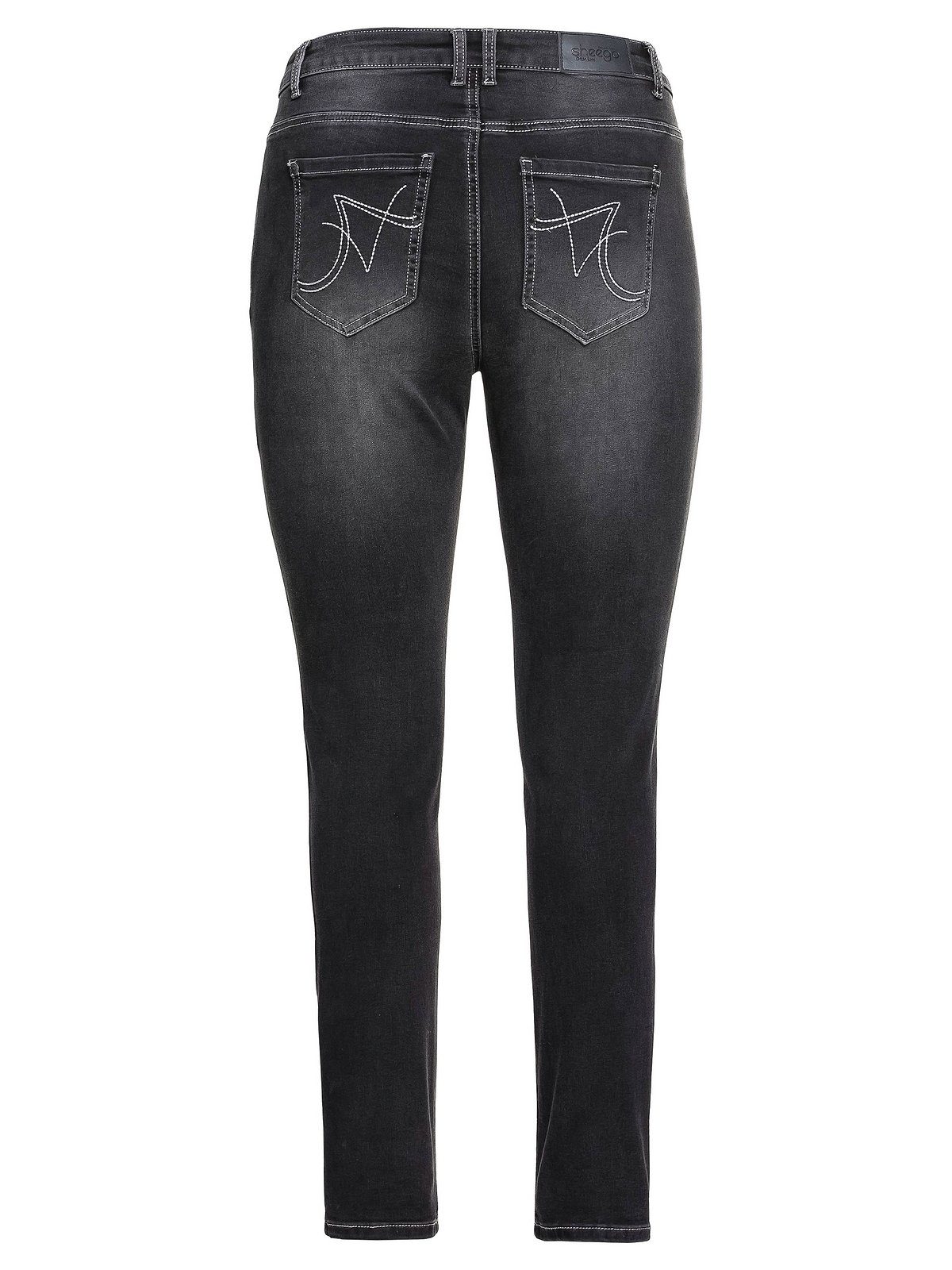 elastisches Super black Sheego Stretch-Jeans Große Größen Power-Stretch-Material Denim