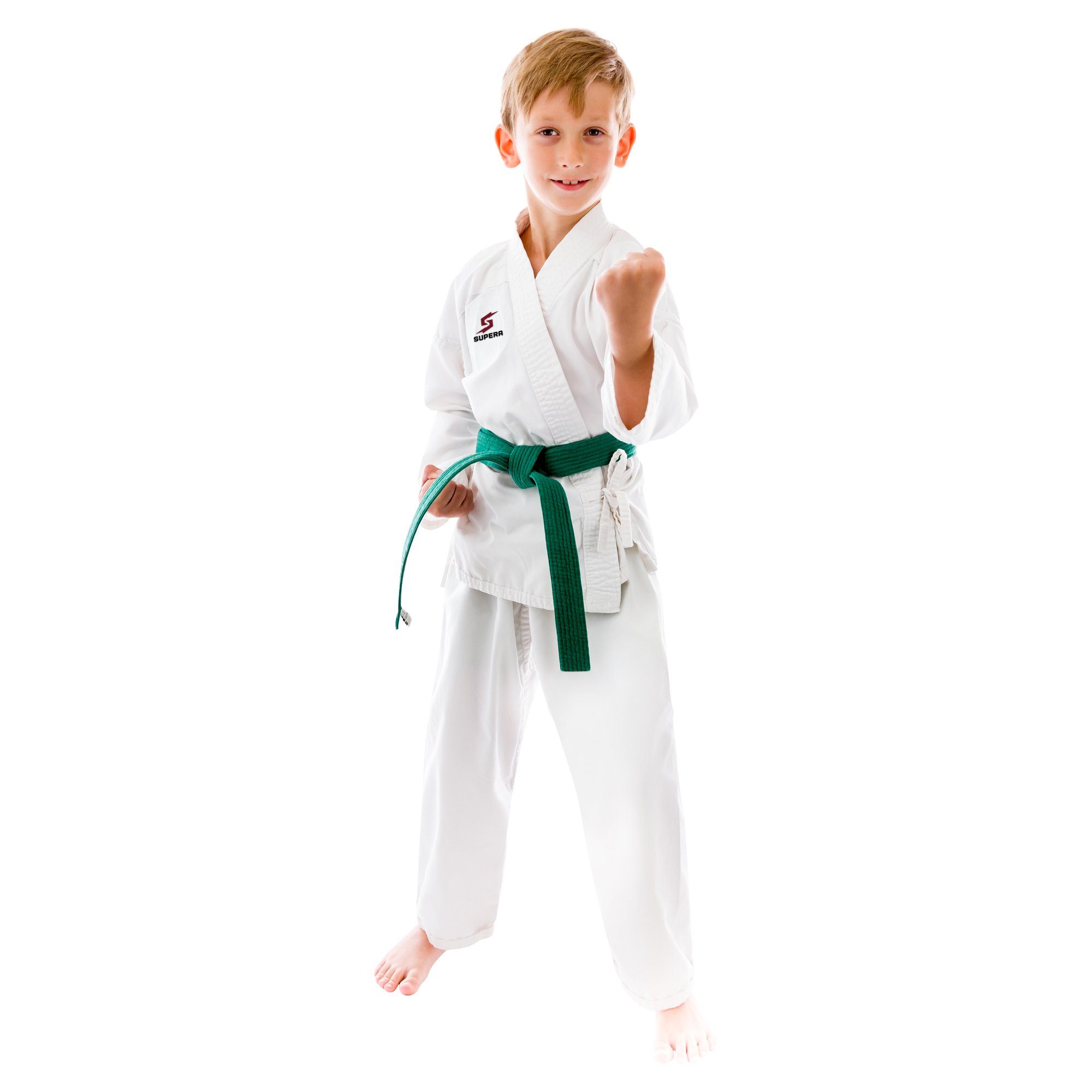 SUPERA Karateanzug Kampfsporthose, Budogürtel. 3-tlg), (Set, Anzug, Karate weißer