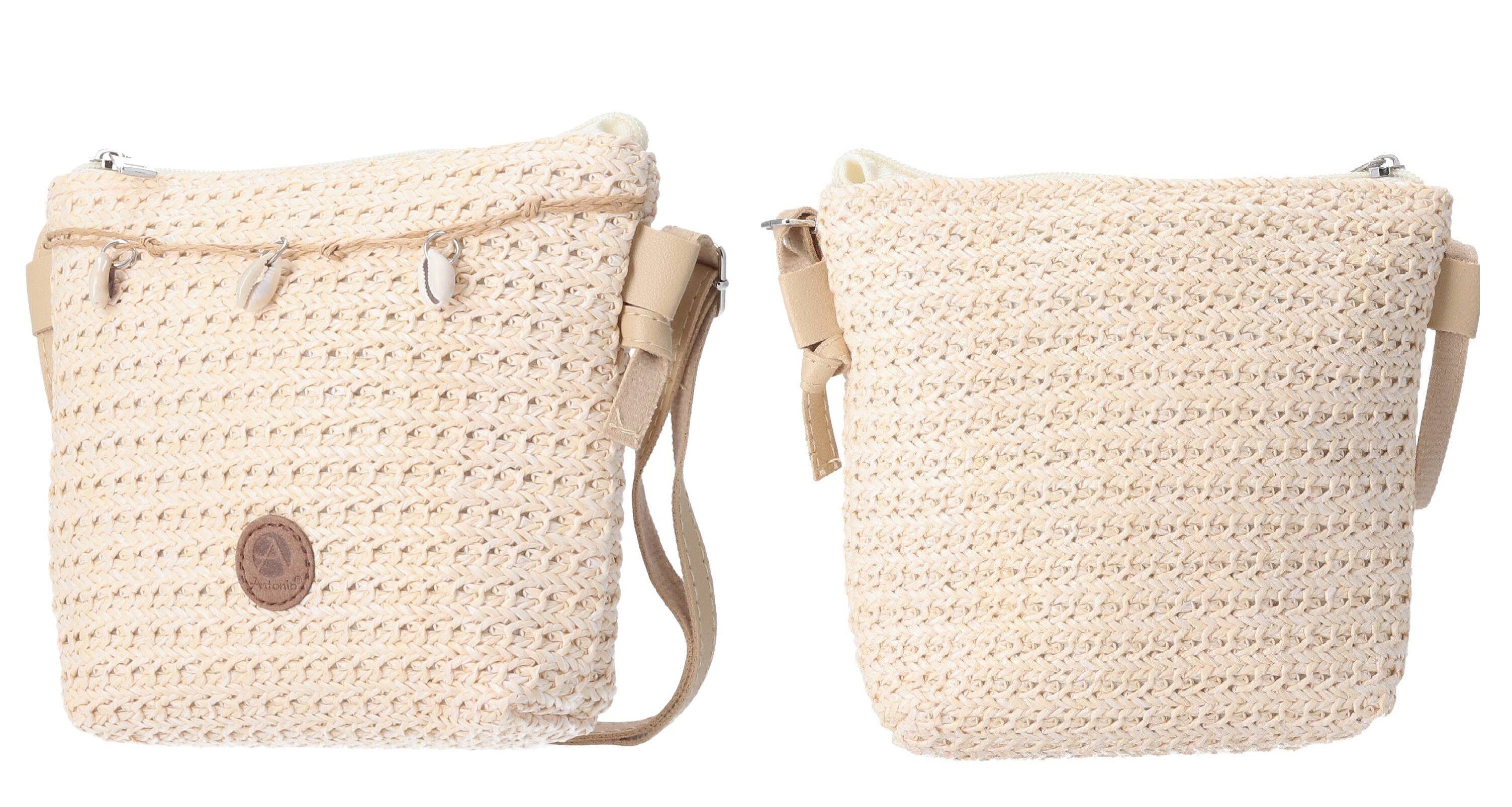 Antonio Umhängetasche Antonio Umhängetasche Damen Bast Tasche mit Schultergurt Größe: XS