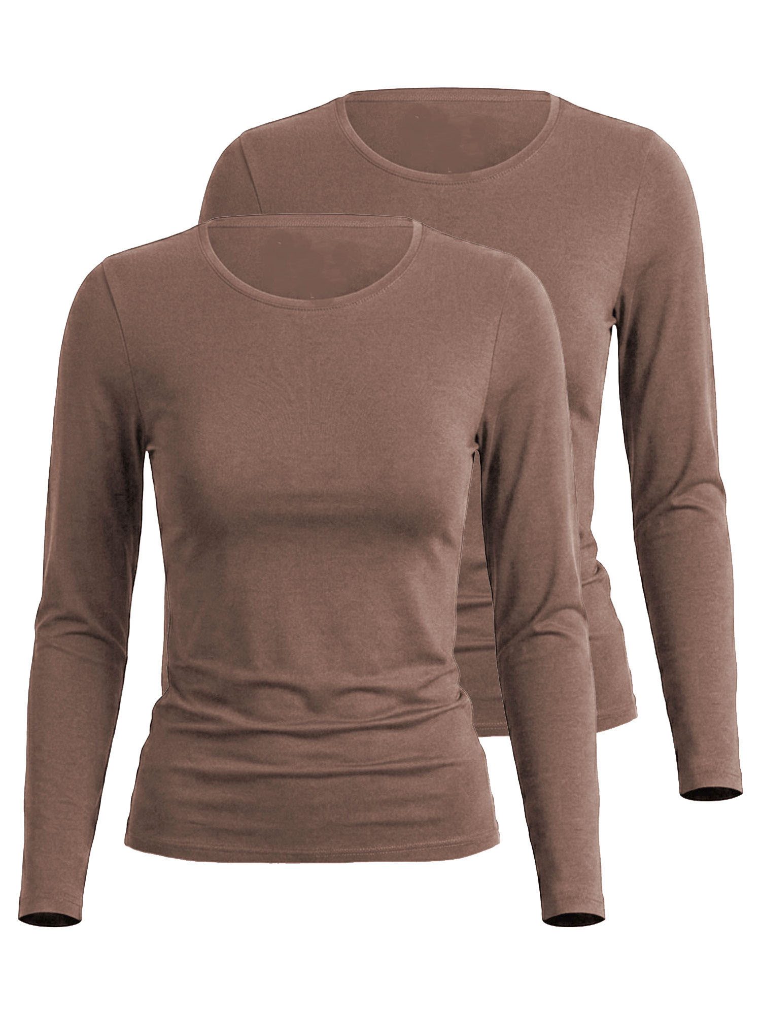 Nina Von C. Unterhemd 2er Pack Langarm Shirt Seide&Modal (Packung, 2-St) hochwertiges Material aus Modal & Seide