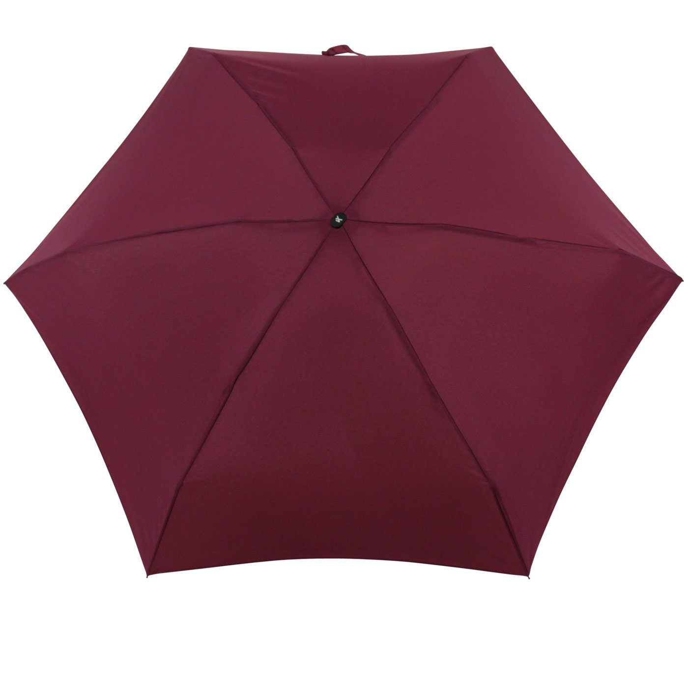 Mini mit cm großem, Taschenregenschirm iX-brella Schirm Super bordeaux kleiner 94cm 18 super-mini