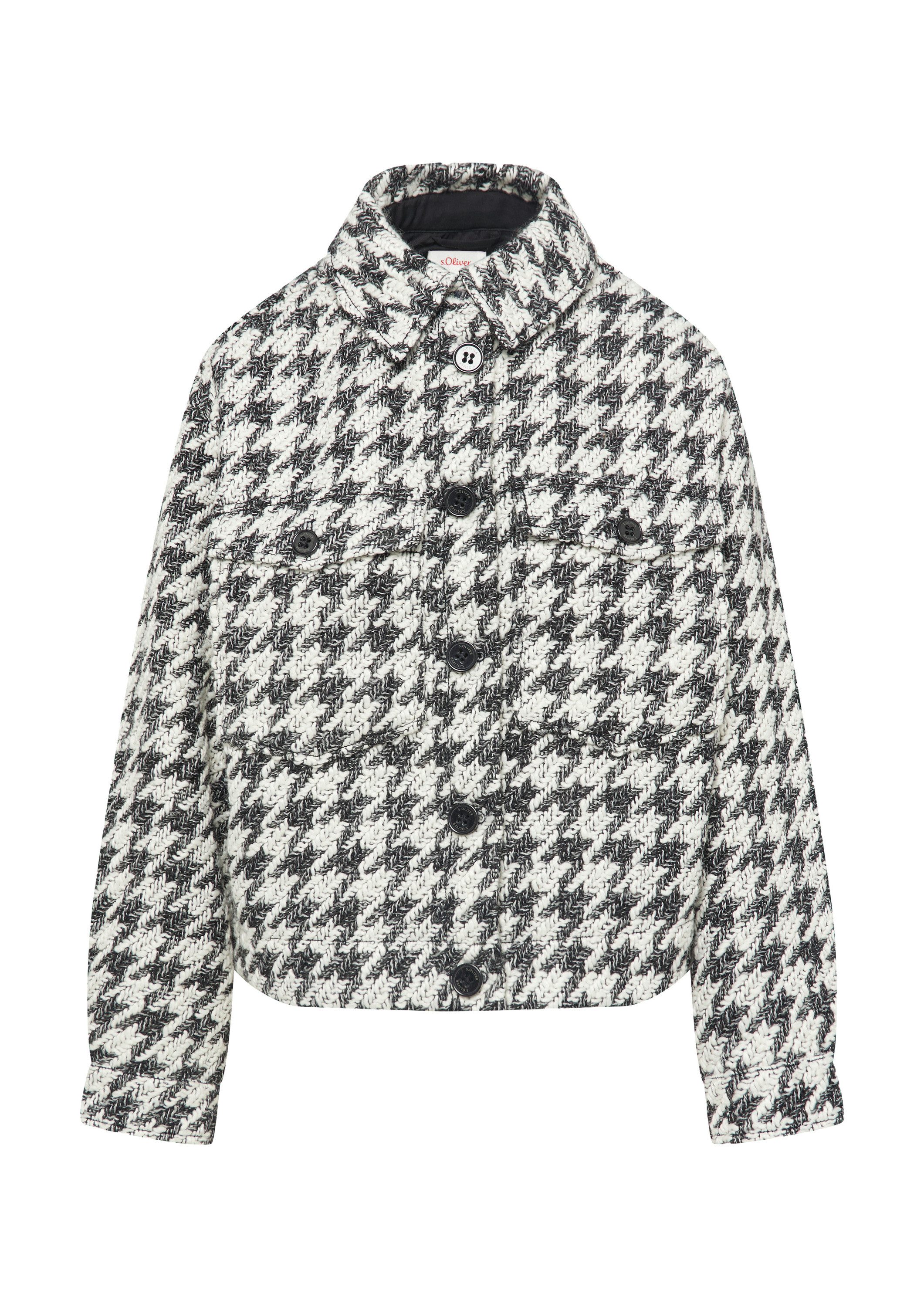 s.Oliver Funktionsjacke Indoor-Jacke Gemusterte Bouclé-Jacke (1-St) günstig online kaufen